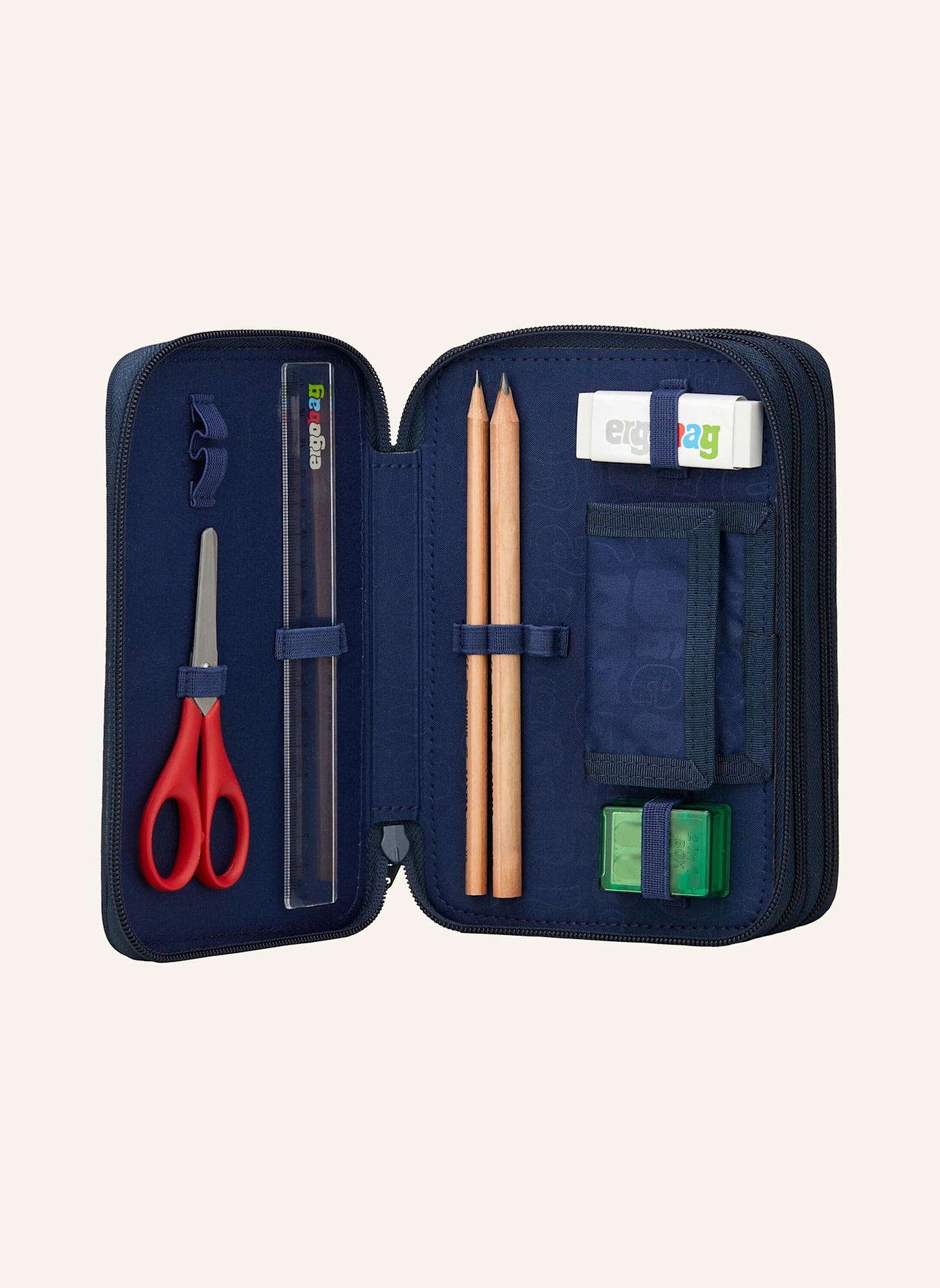 ergobag Federmäppchen MAXI MÄPPCHEN: DUNKELBLAU/ BLAU