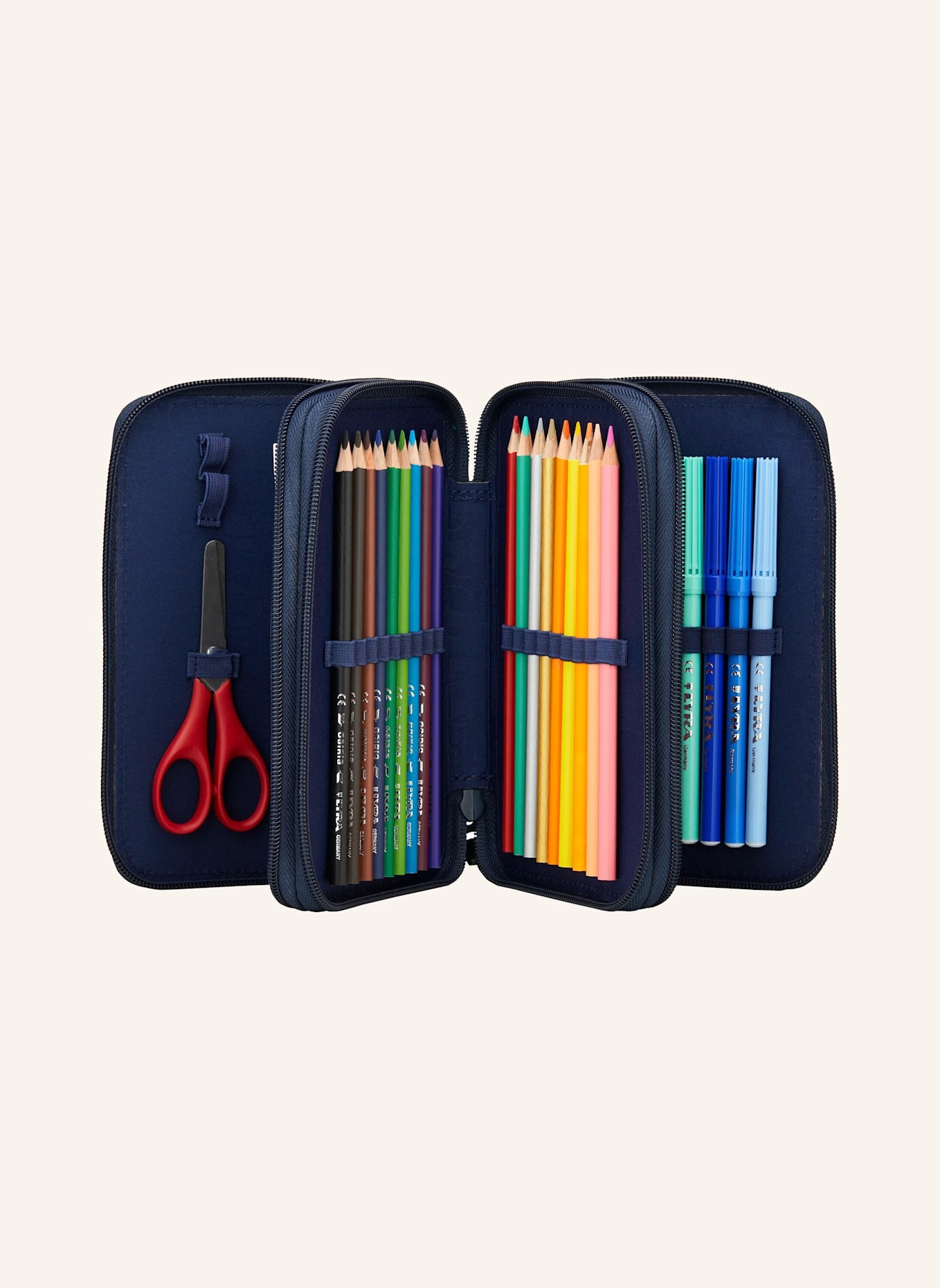 ergobag Federmäppchen MAXI MÄPPCHEN: DUNKELBLAU/ BLAU