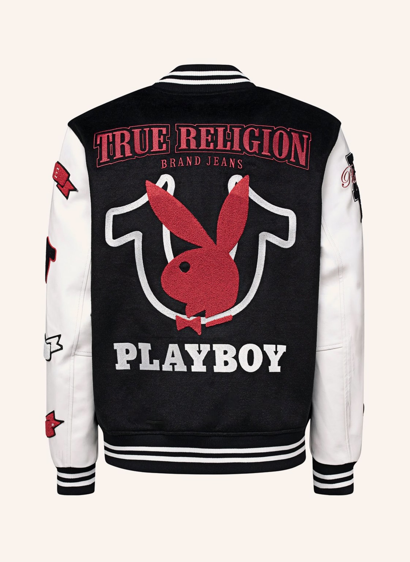 TRUE RELIGION Collegejacke GOOD BUNNY True Religion X Playboy, Farbe: SCHWARZ (Bild 4)