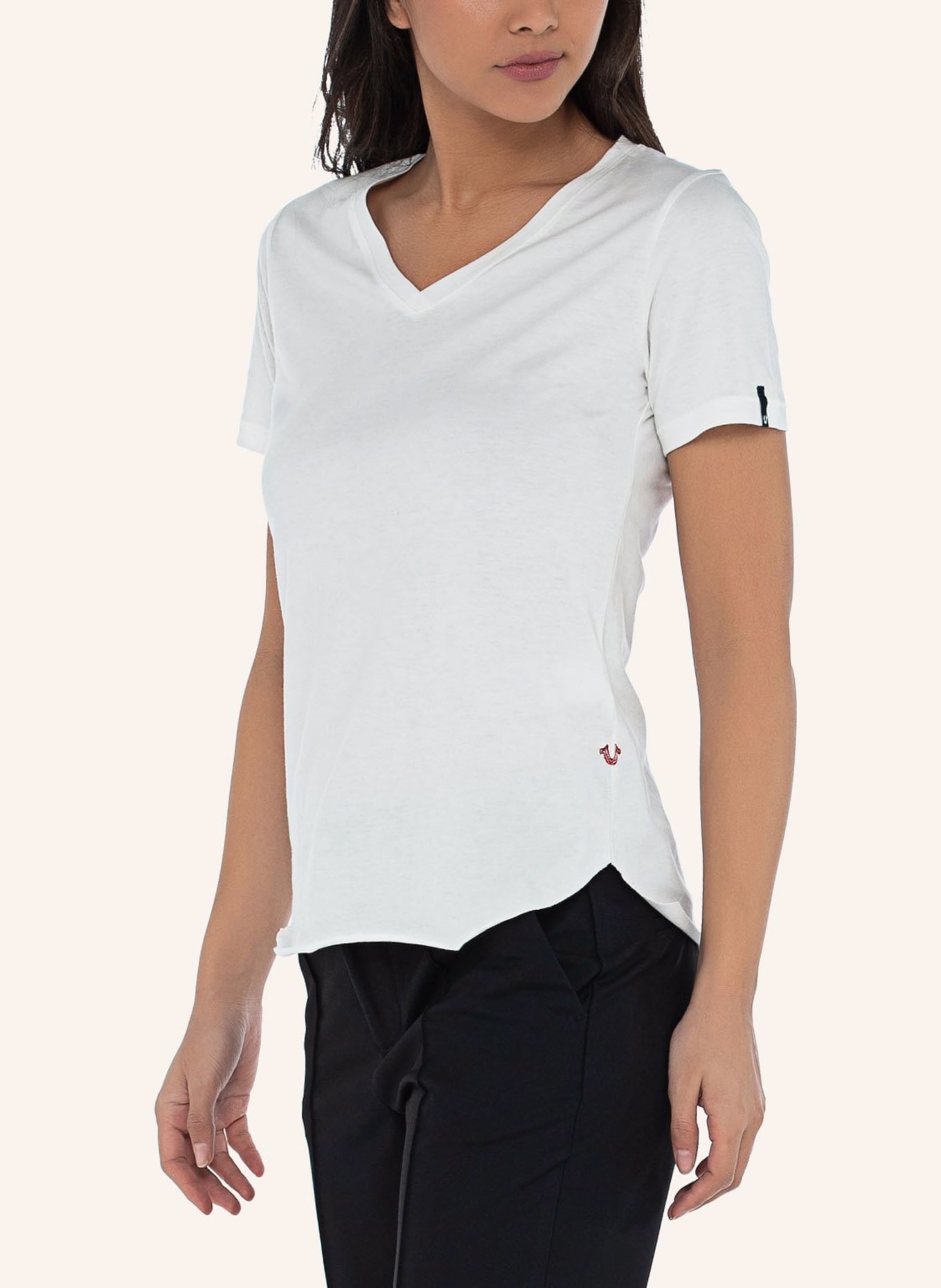 TRUE RELIGION T-Shirt V-Neck, Farbe: WEISS (Bild 3)