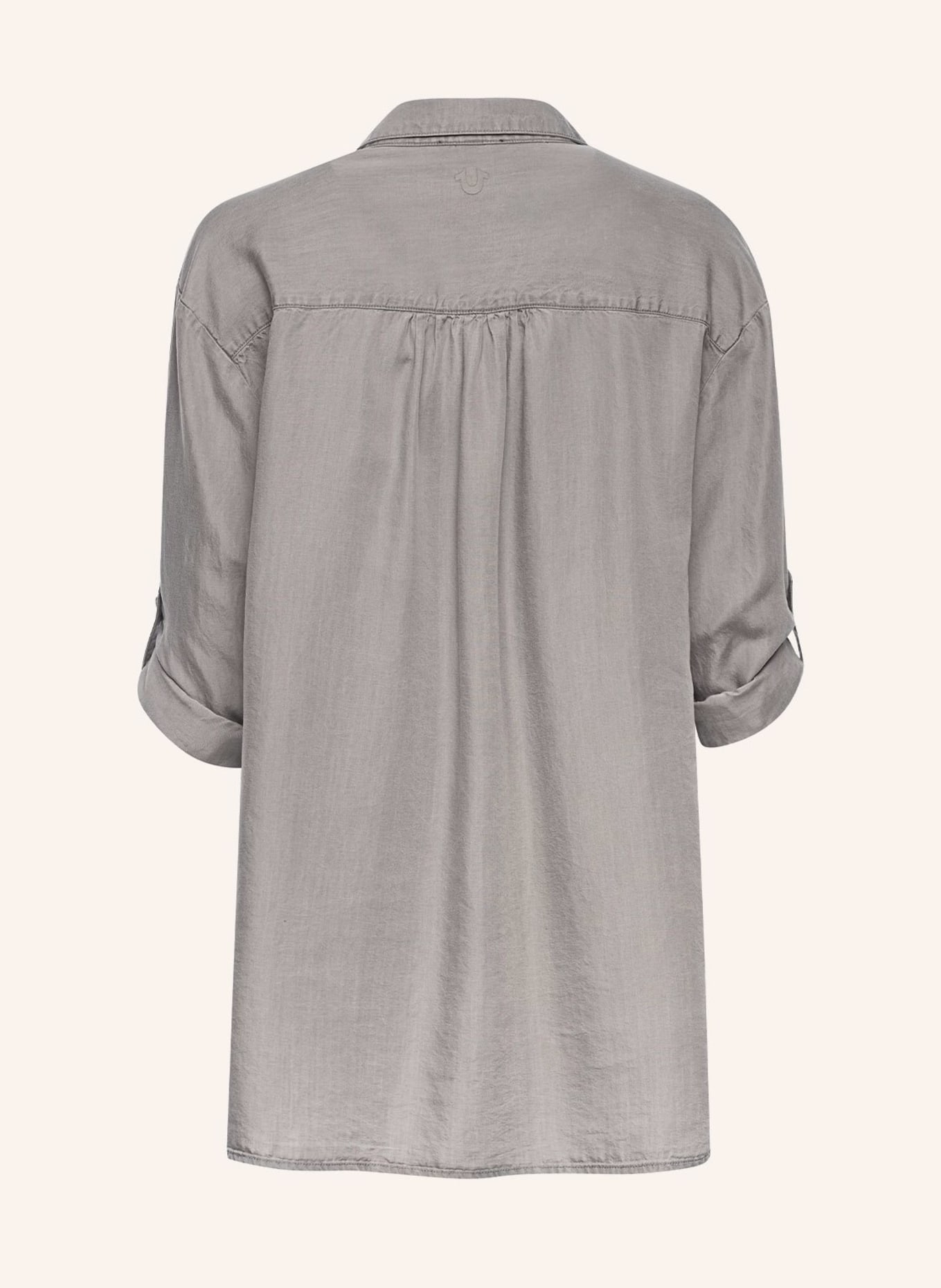 TRUE RELIGION Oversized-Hemdbluse, Farbe: HELLGRAU (Bild 5)