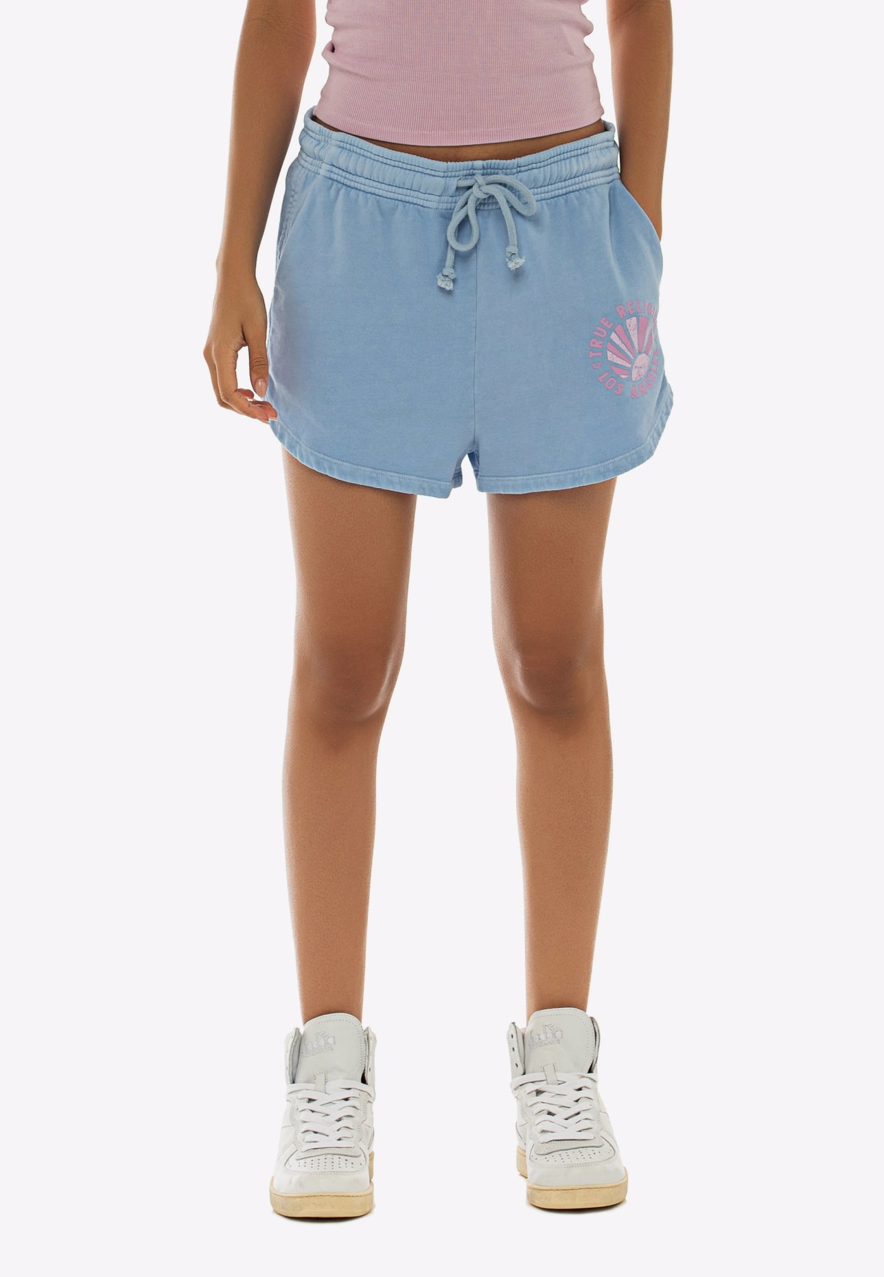 TRUE RELIGION Sweatshorts True Sunrise Malibu, Farbe: BLAU (Bild 4)