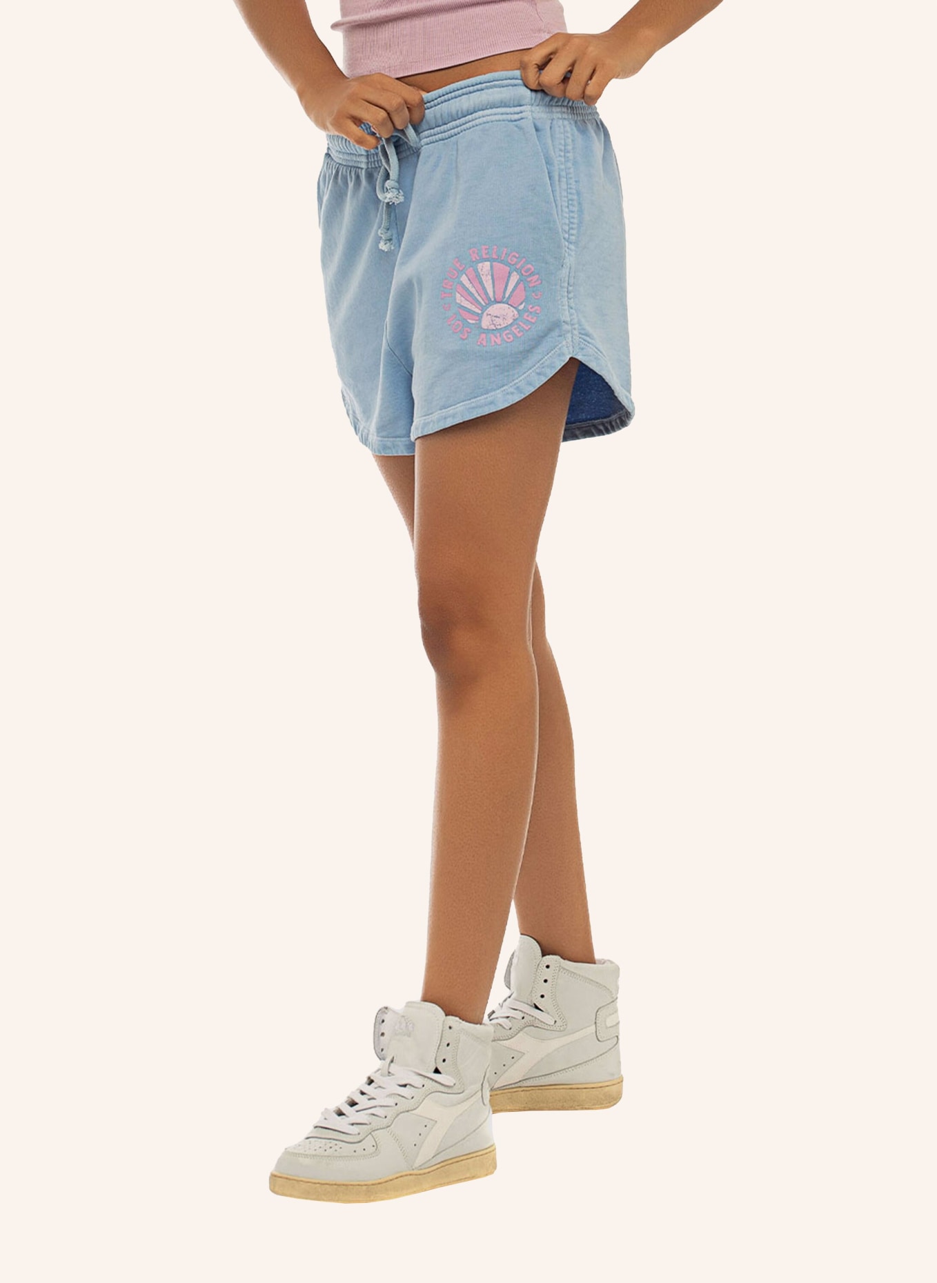 TRUE RELIGION Sweatshorts True Sunrise Malibu, Farbe: BLAU (Bild 5)