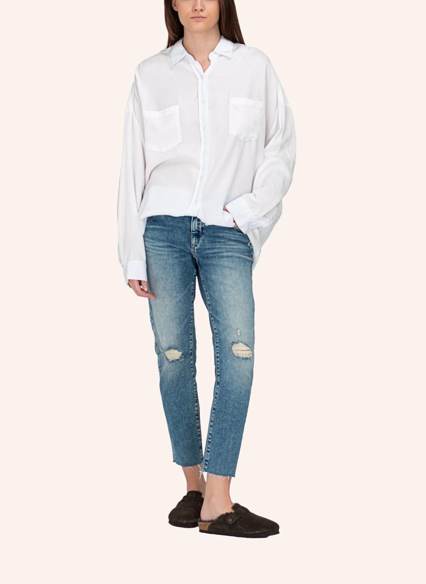 TRUE RELIGION Hemd-Bluse Oversized, Farbe: WEISS (Bild 7)