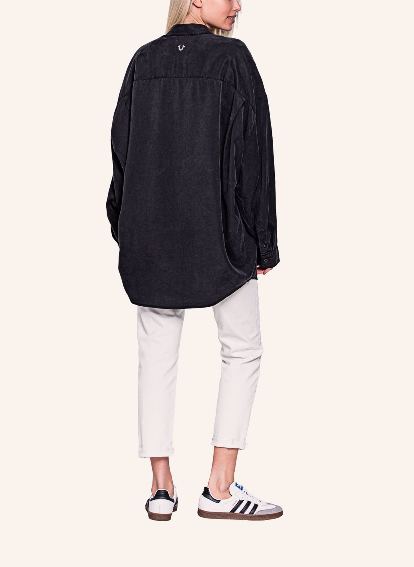 TRUE RELIGION Hemd-Bluse Oversized, Farbe: SCHWARZ (Bild 2)