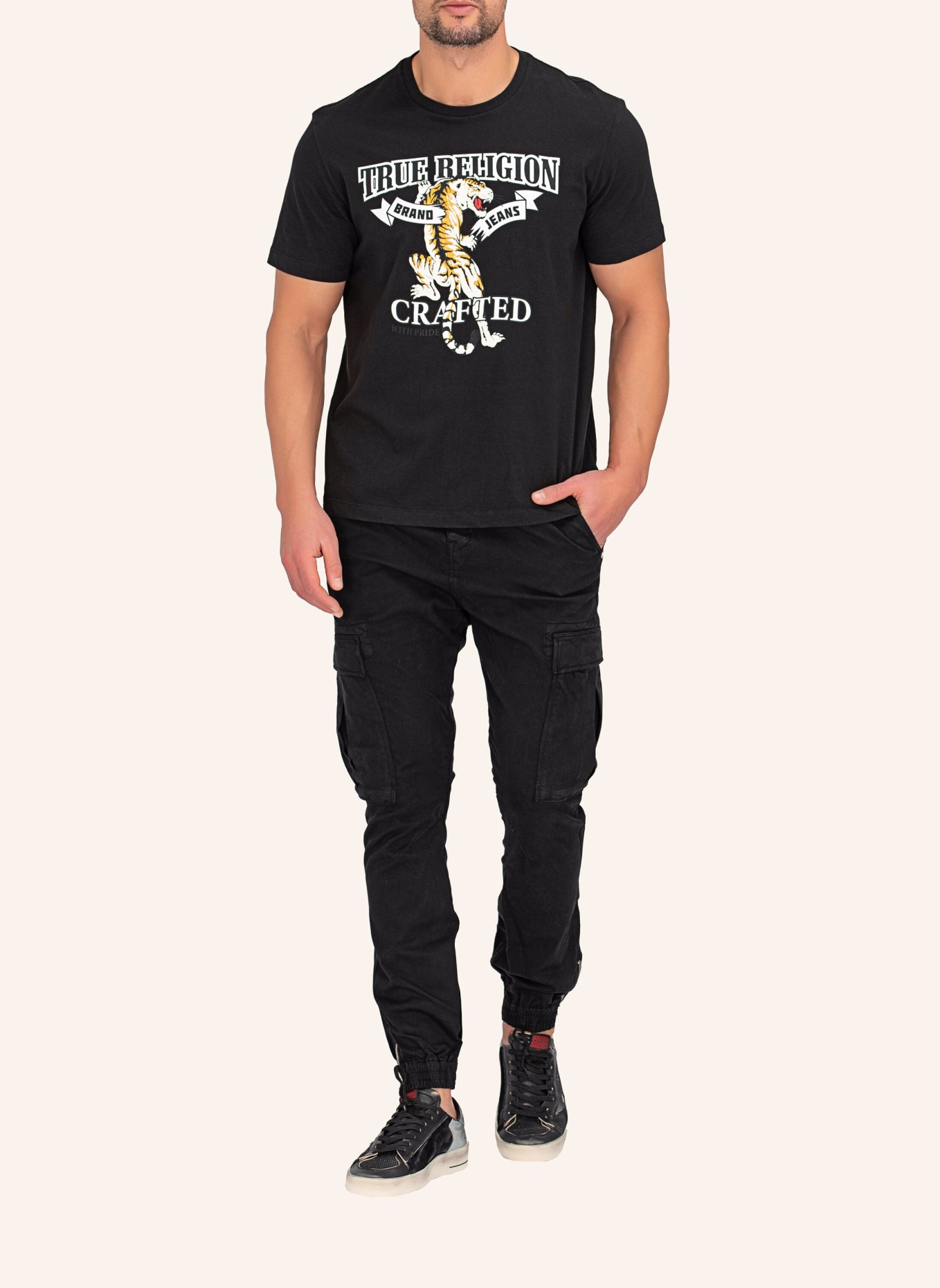 TRUE RELIGION T-Shirt Tiger, Farbe: SCHWARZ (Bild 8)