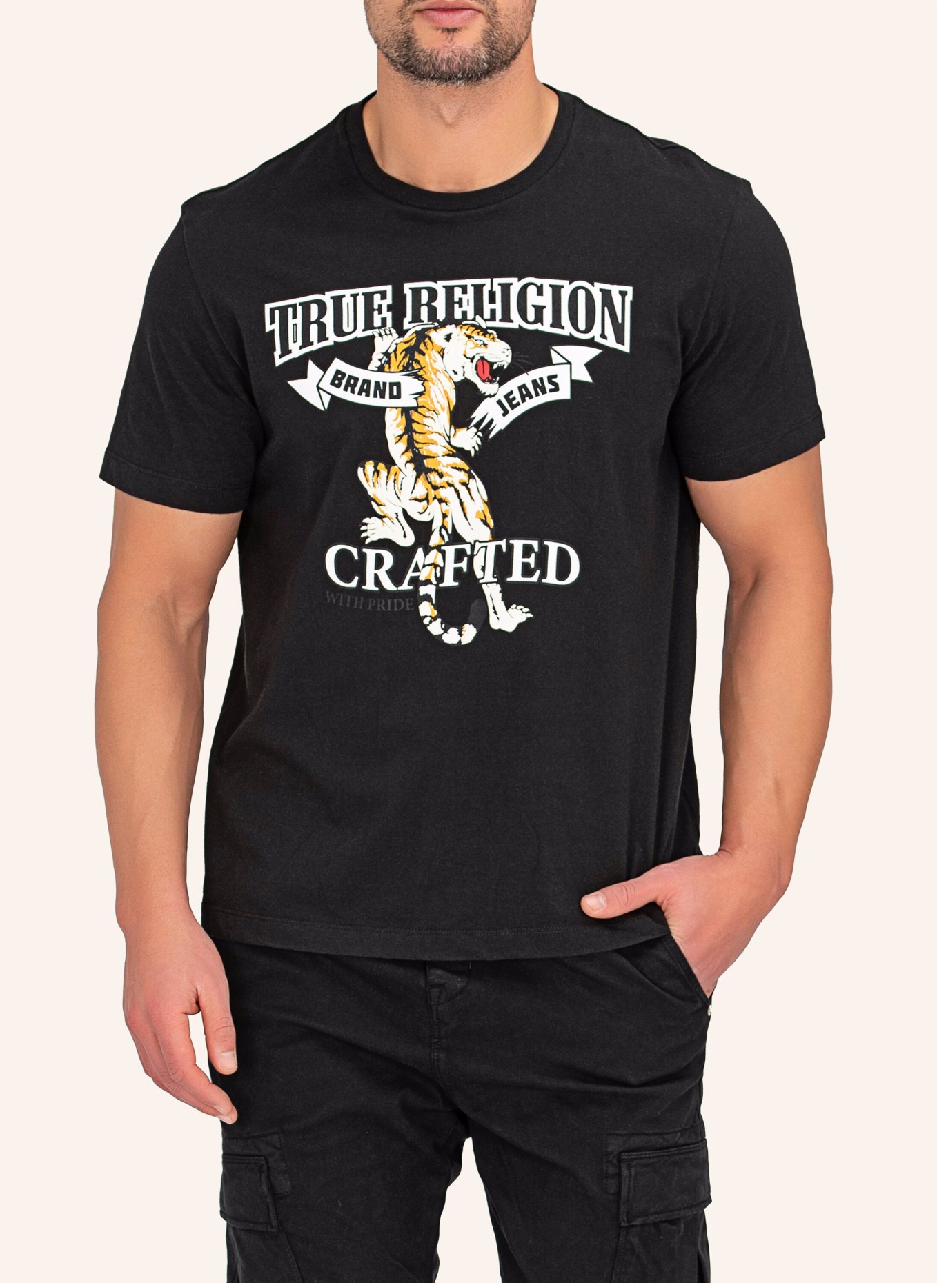 TRUE RELIGION T-Shirt Tiger, Farbe: SCHWARZ (Bild 3)