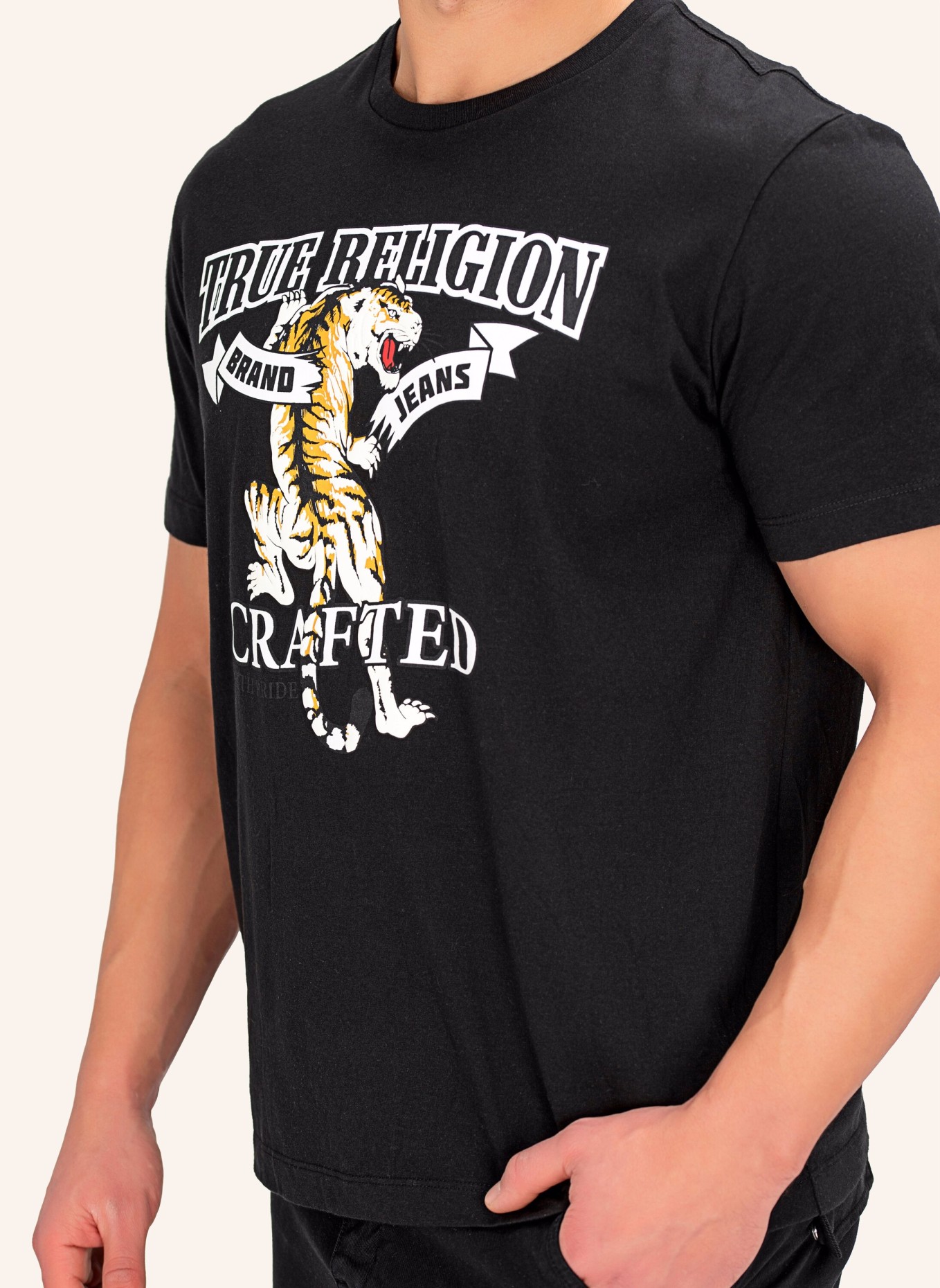 TRUE RELIGION T-Shirt Tiger, Farbe: SCHWARZ (Bild 6)