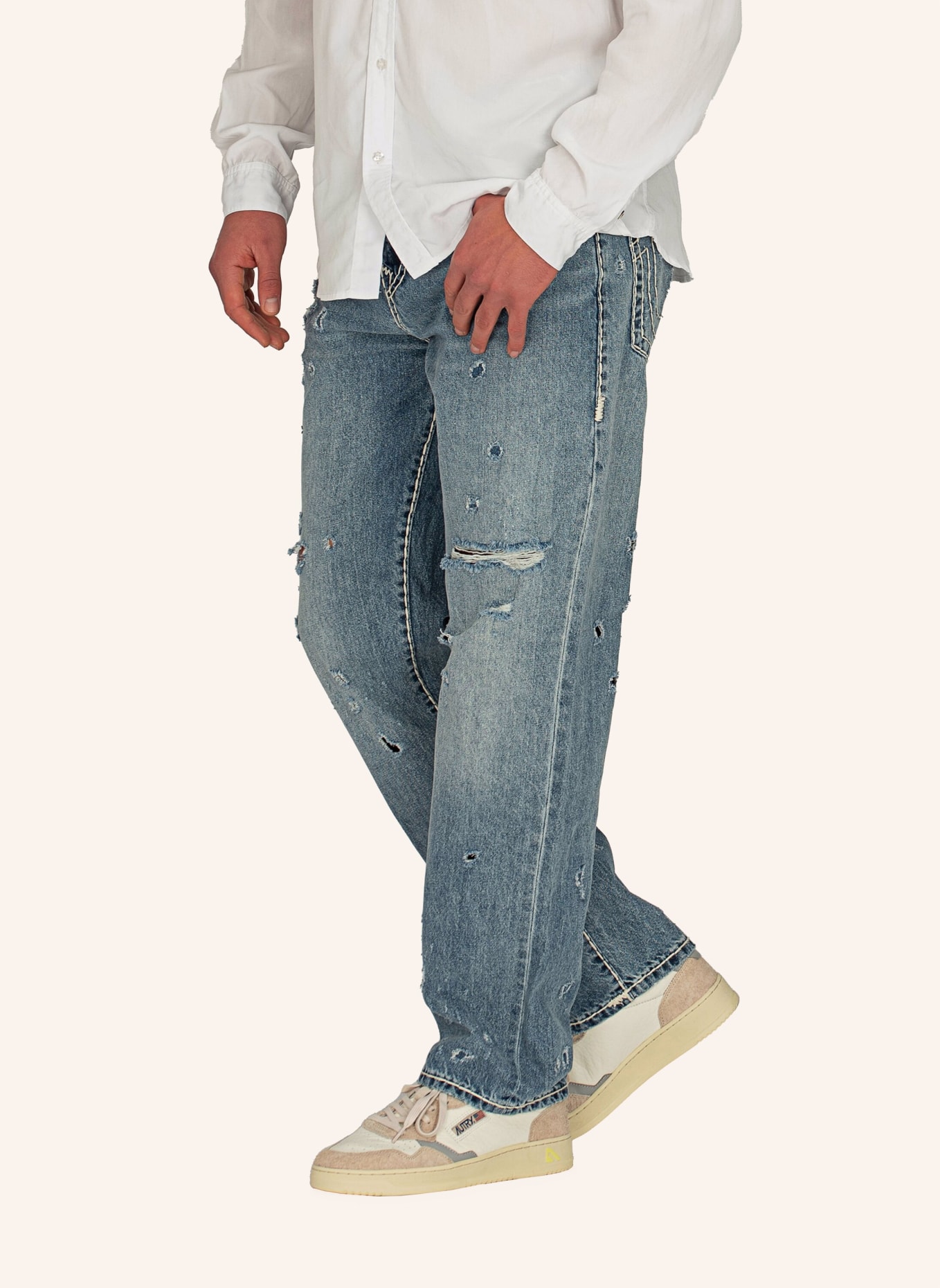 TRUE RELIGION Baggy Jeans Super T Bobby, Farbe: BLAU (Bild 8)