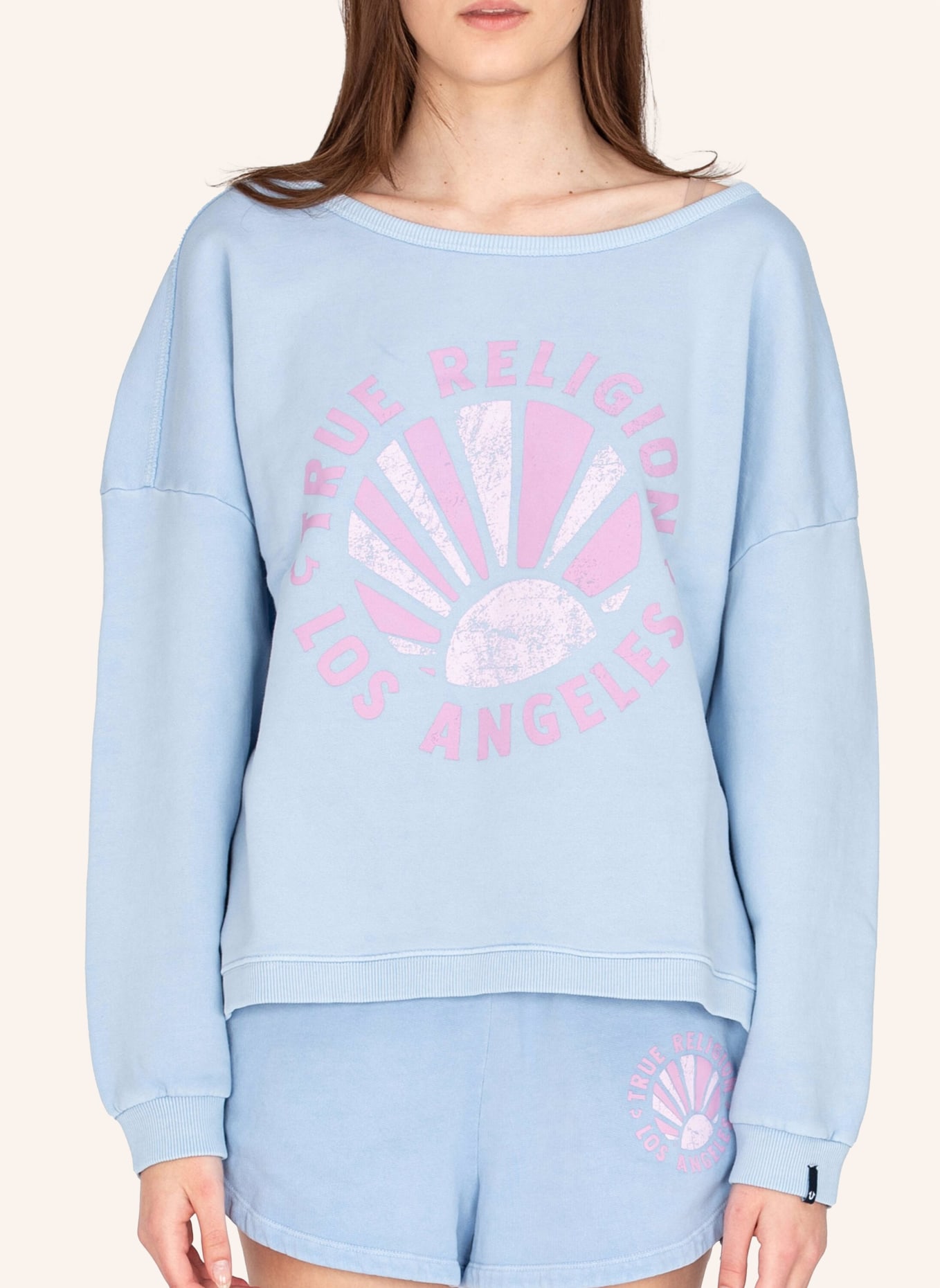 TRUE RELIGION Sweatshirt MALIBU, Farbe: HELLBLAU (Bild 2)