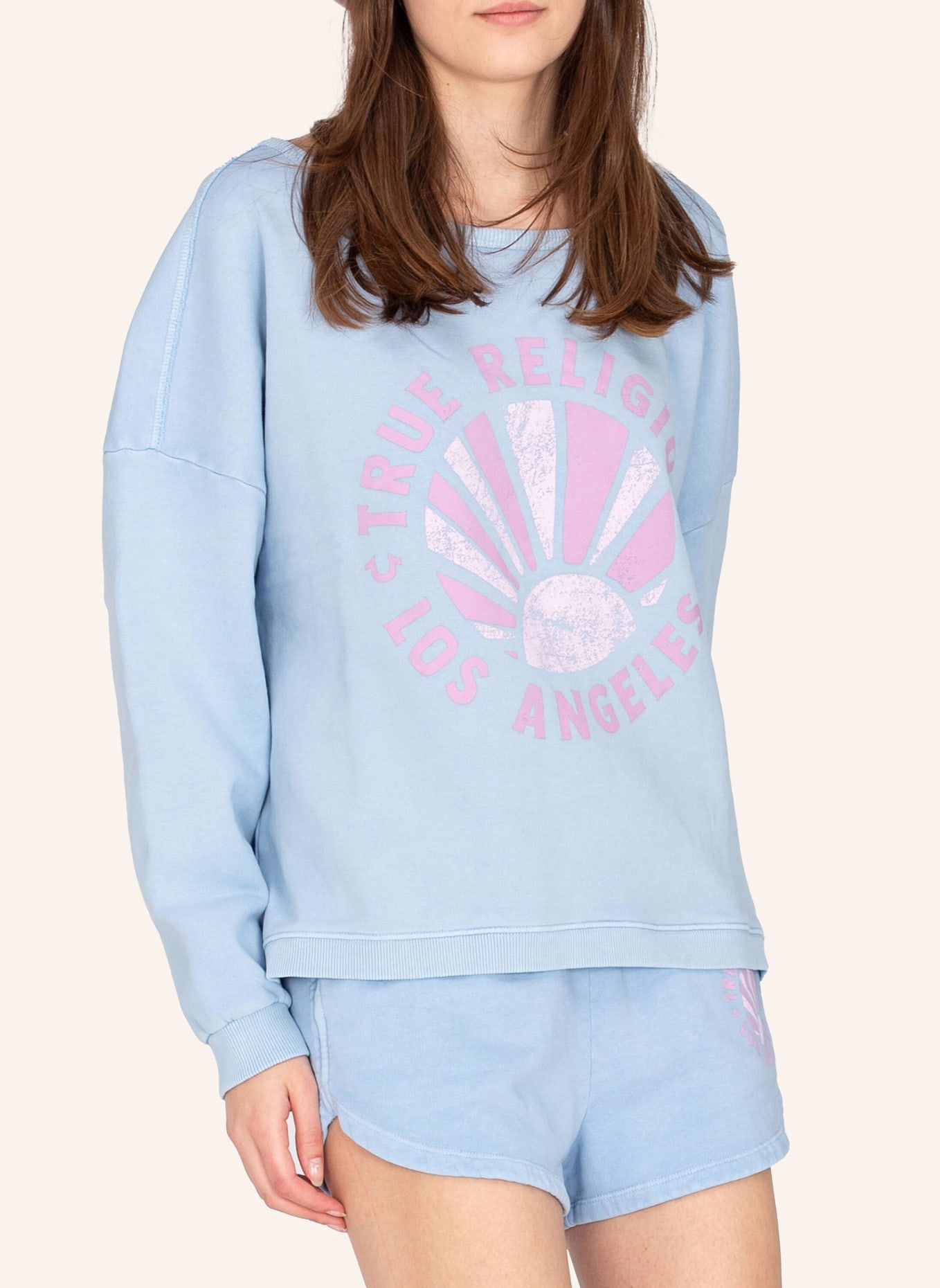 TRUE RELIGION Sweatshirt MALIBU, Farbe: HELLBLAU (Bild 4)