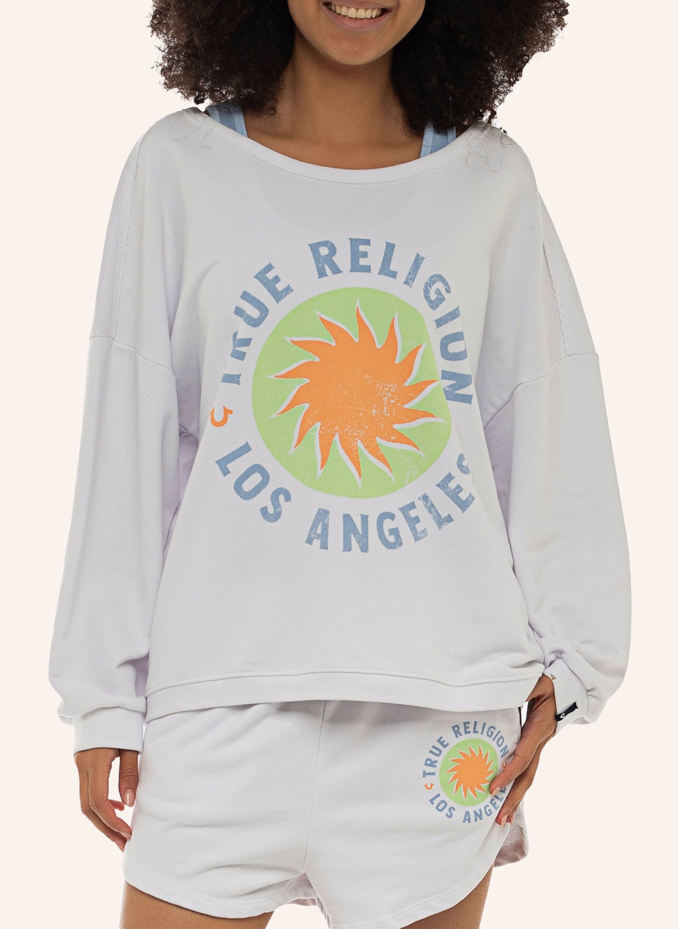 TRUE RELIGION Sweatshirt LOS ANGELES SUN, Farbe: WEISS (Bild 3)