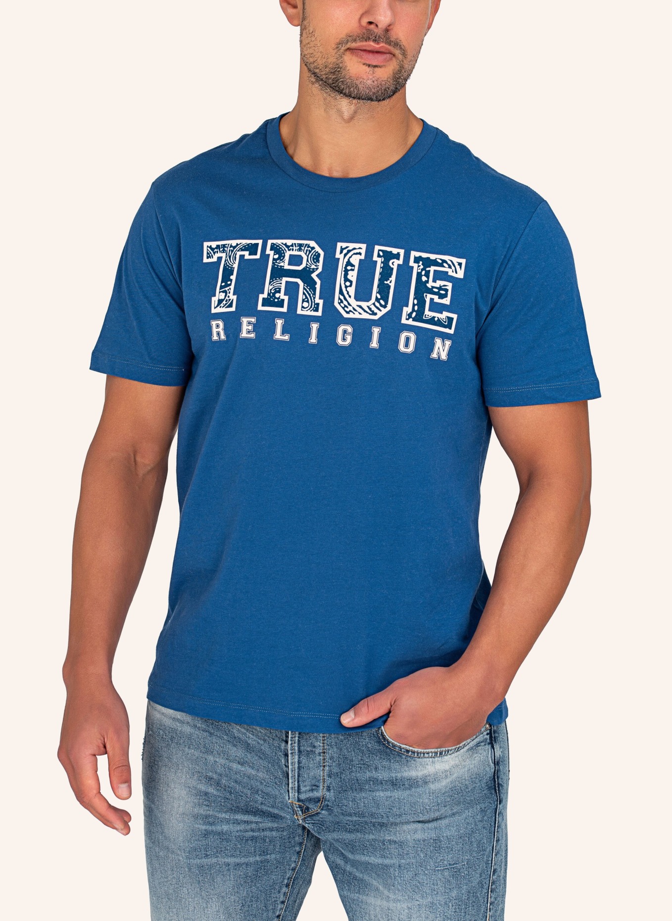 TRUE RELIGION T-Shirt PAISLEY, Farbe: BLAU (Bild 3)