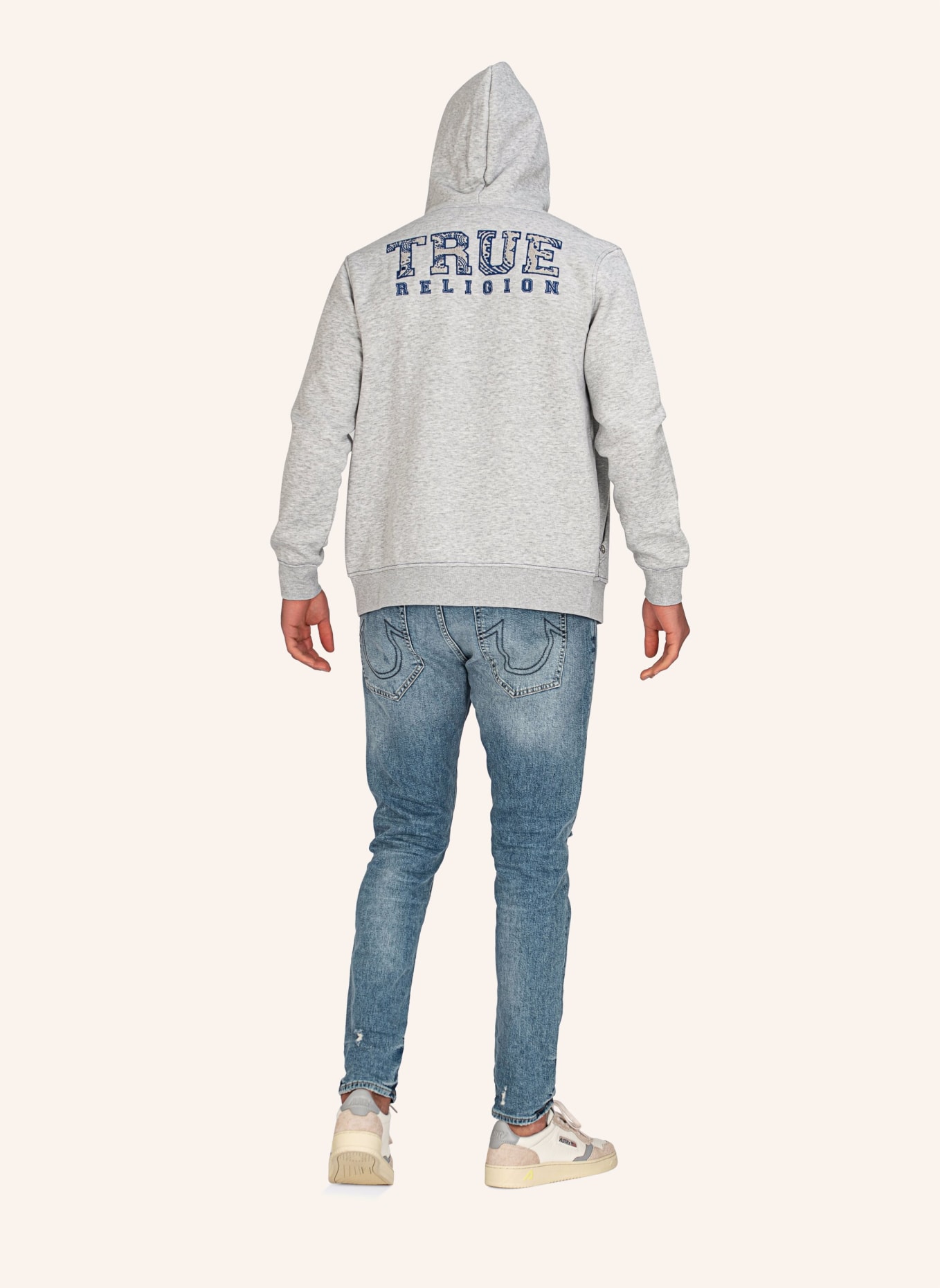 TRUE RELIGION Hoodie PAISLEY, Farbe: GRAU (Bild 2)