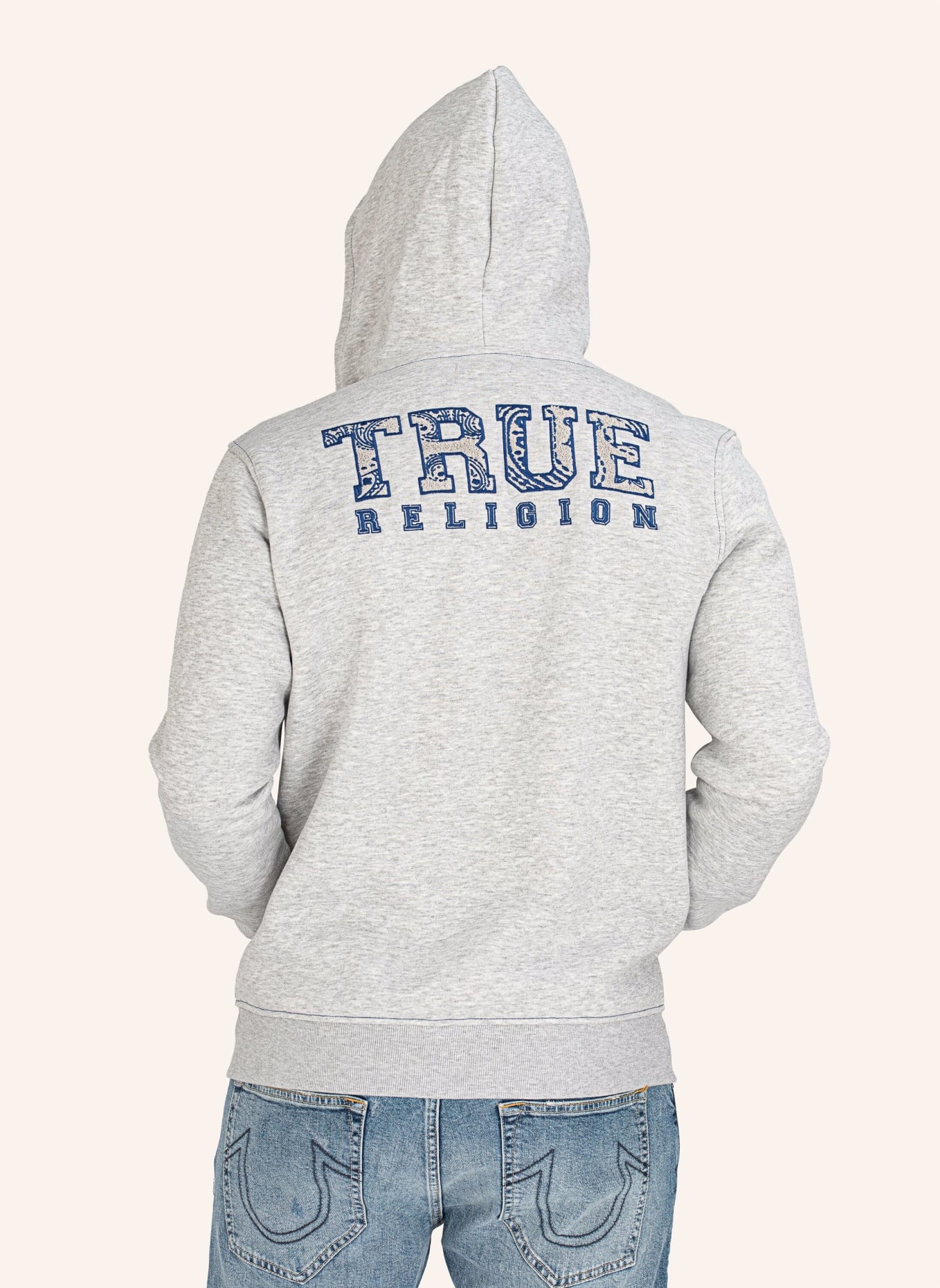 TRUE RELIGION Sweatjacke PAISLEY, Farbe: GRAU (Bild 6)