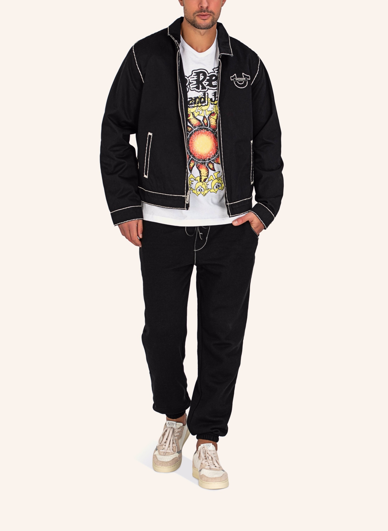 TRUE RELIGION Bomber-Jacke Super T, Farbe: SCHWARZ (Bild 8)