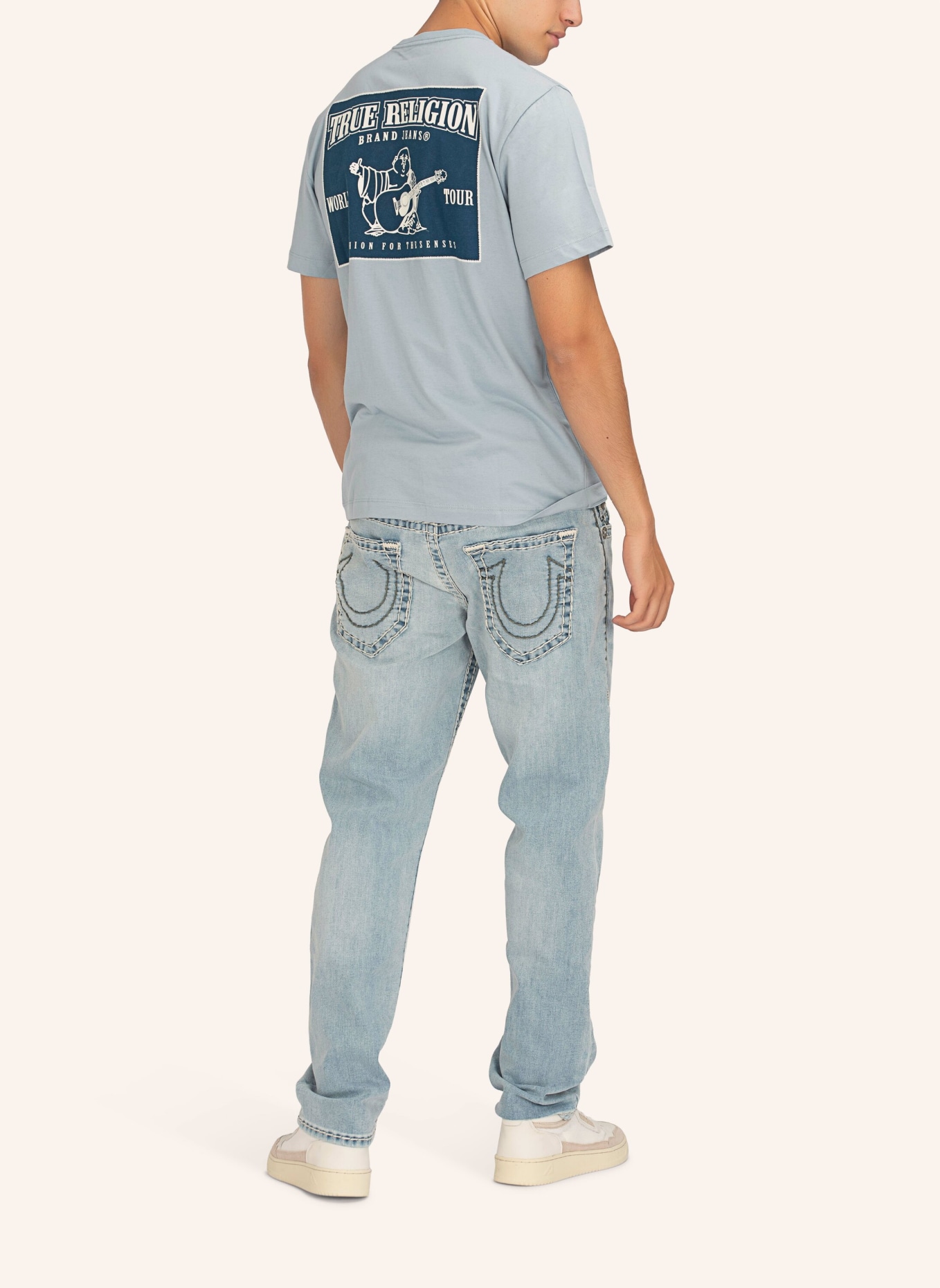 TRUE RELIGION T-Shirt LADDER Print, Farbe: HELLBLAU (Bild 5)