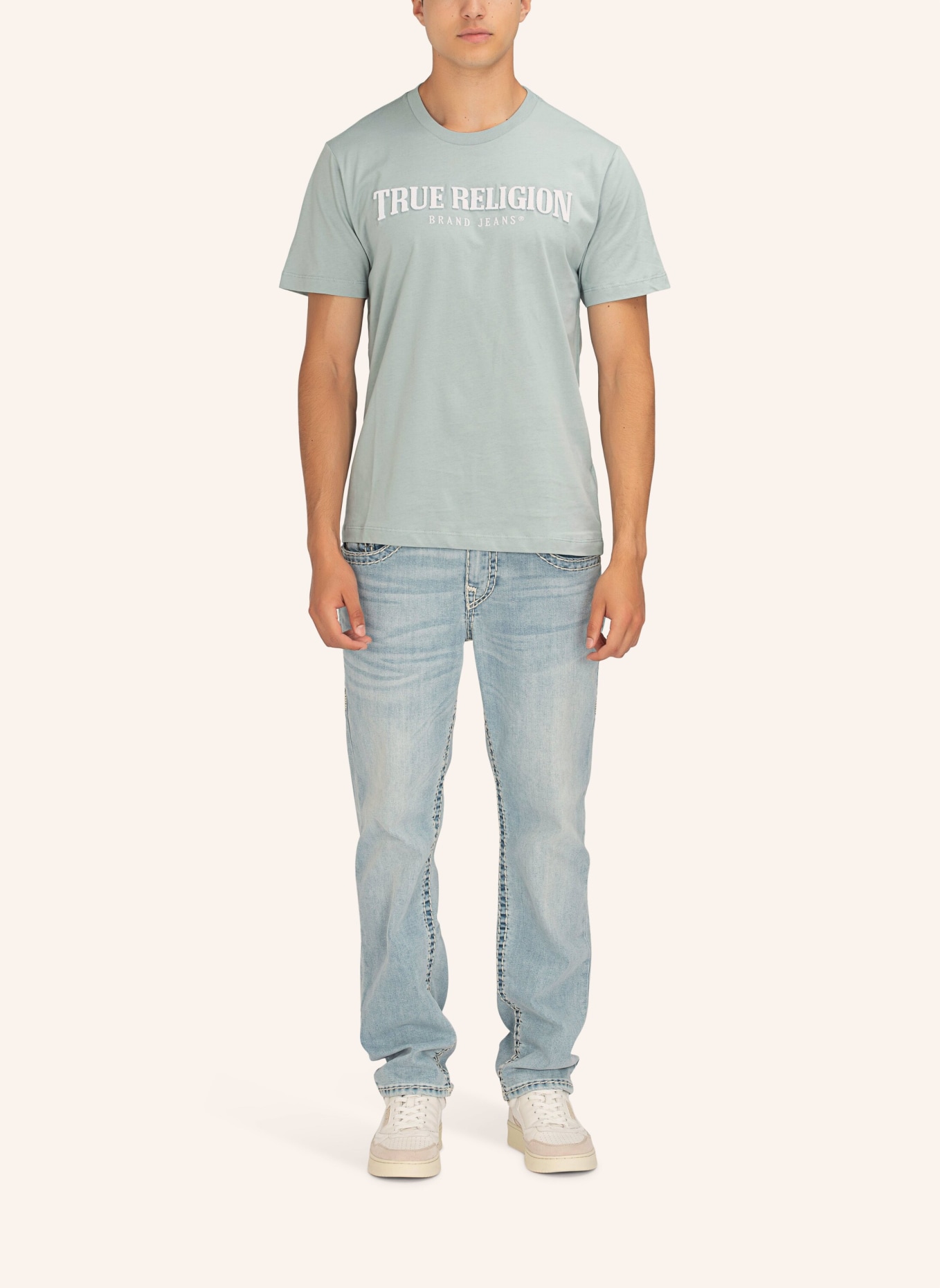 TRUE RELIGION T-Shirt ARCH Logo, Farbe: BLAU (Bild 7)