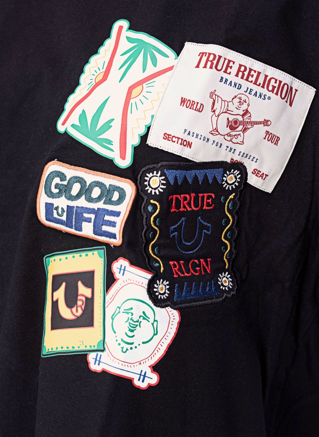 TRUE RELIGION T-Shirt PATCH, Farbe: SCHWARZ (Bild 6)