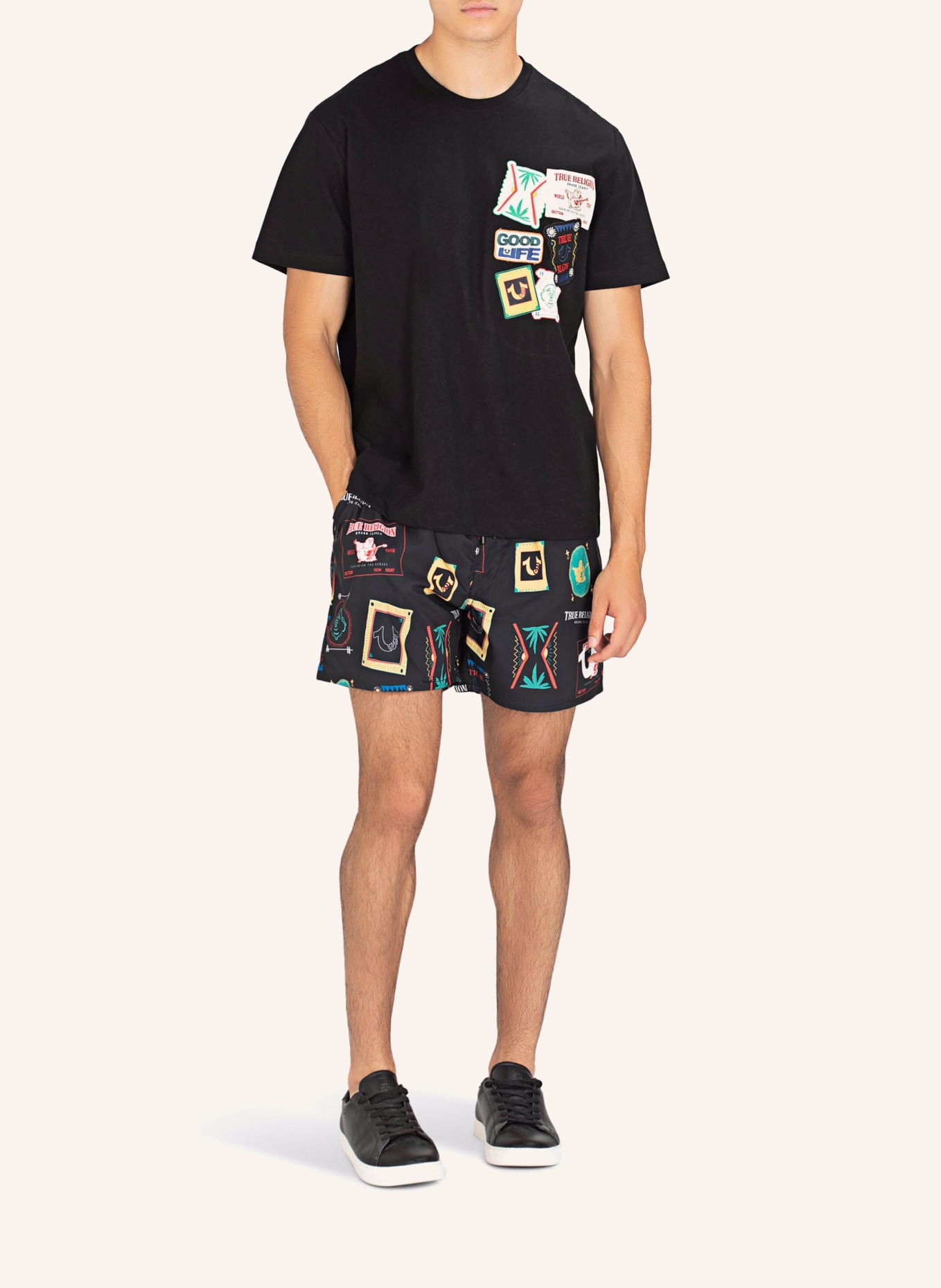 Black true religion shorts online