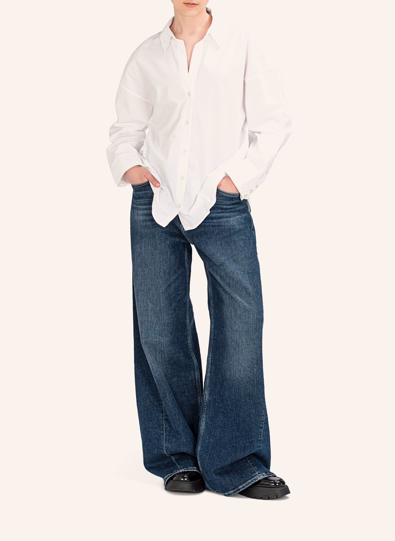 TRUE RELIGION Bluse DROP SHOULDER, Farbe: WEISS (Bild 9)