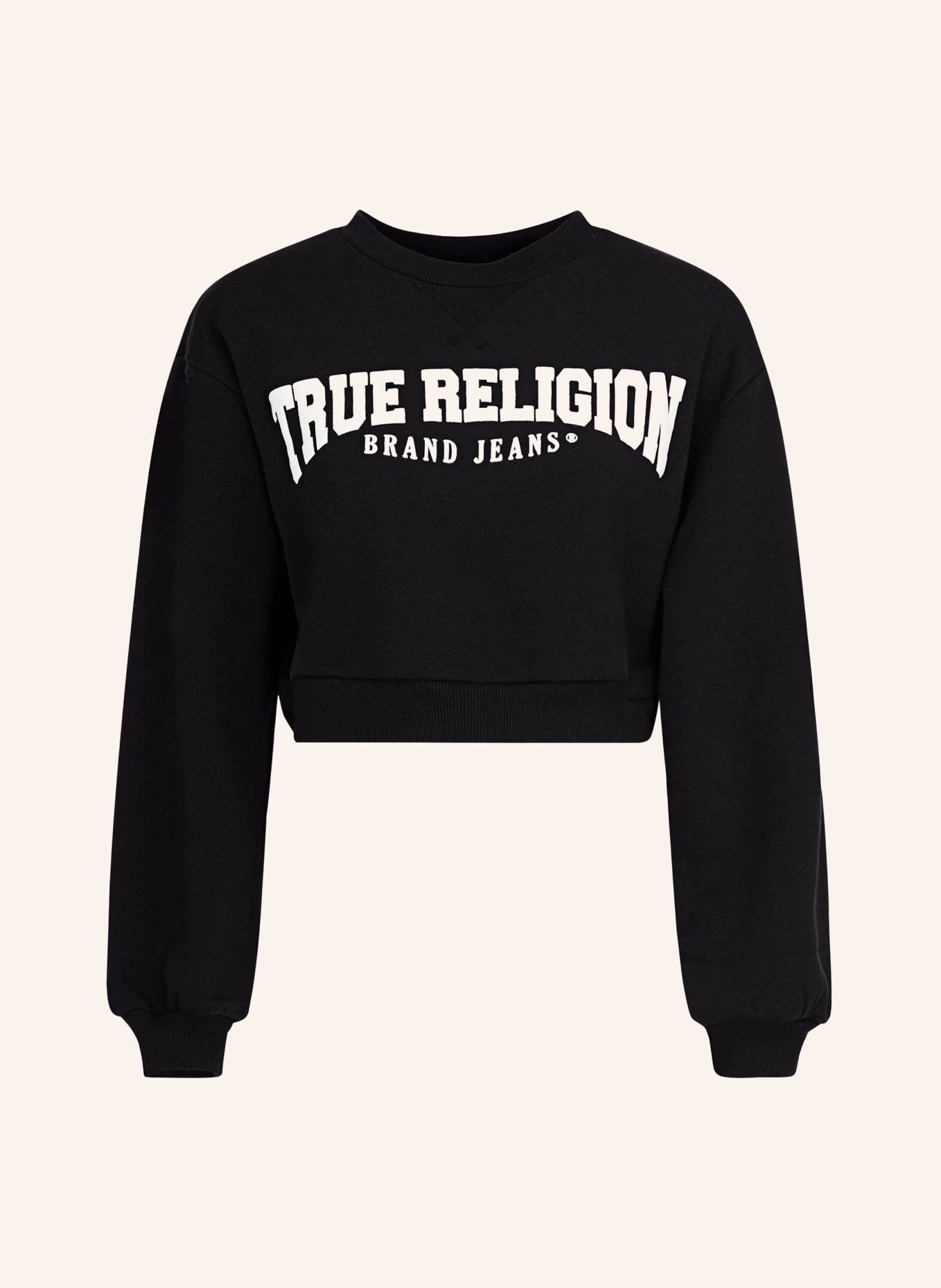 TRUE RELIGION ARCHED LOGO FASHION PULLOVER, Farbe: SCHWARZ (Bild 1)