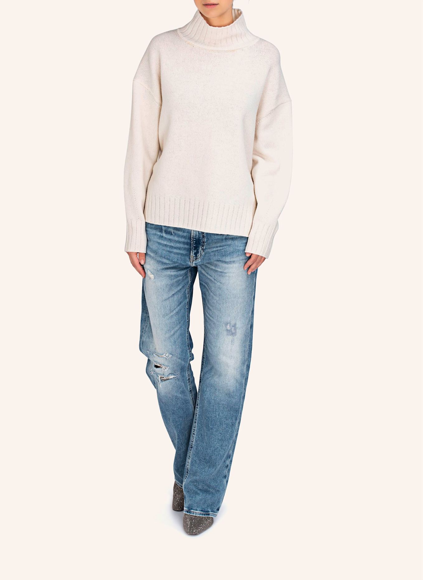 TRUE RELIGION Rollkragen Pullover, Farbe: WEISS (Bild 8)