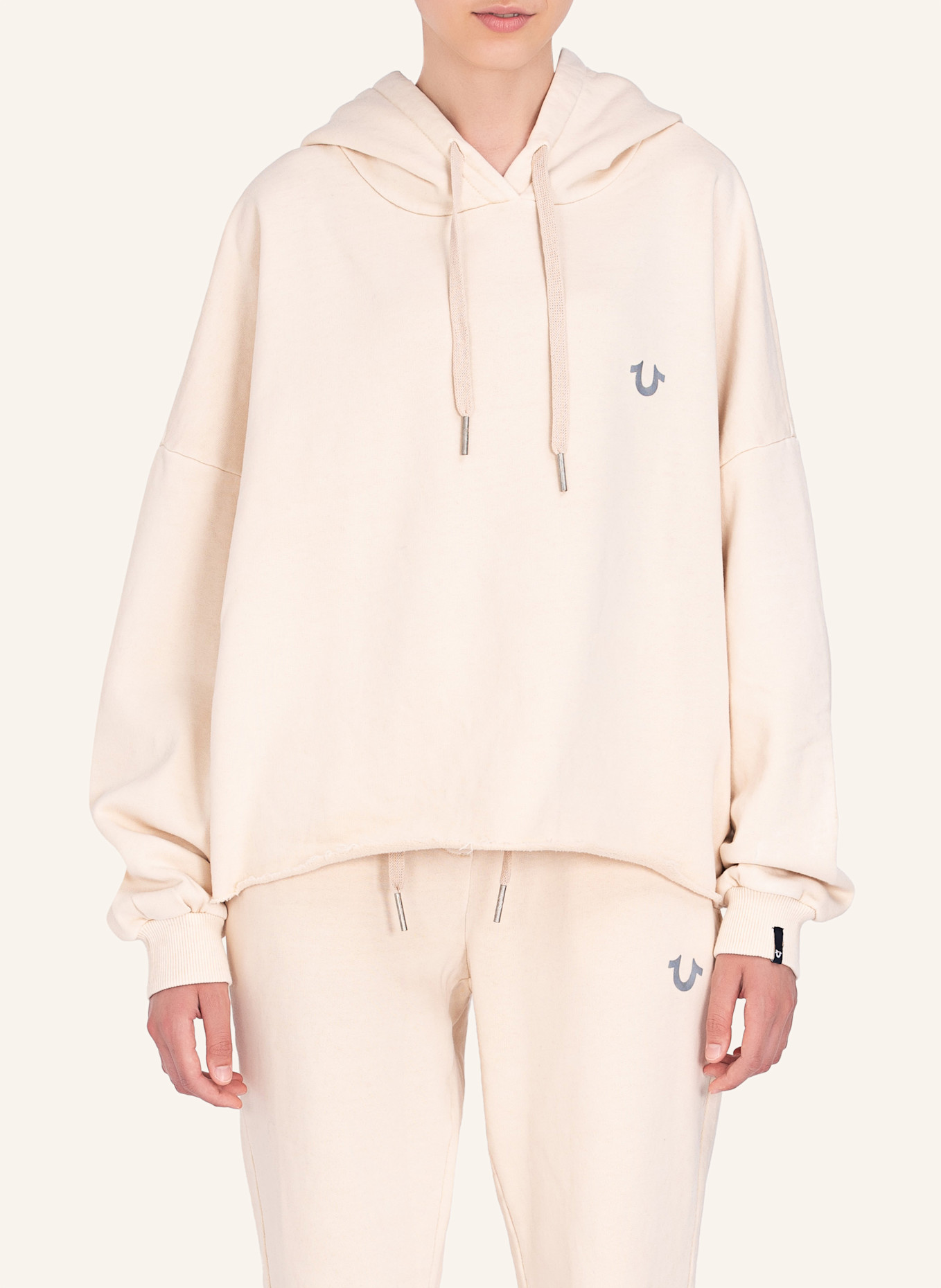 TRUE RELIGION Hoodie REFLECTIVE, Farbe: CREME (Bild 3)