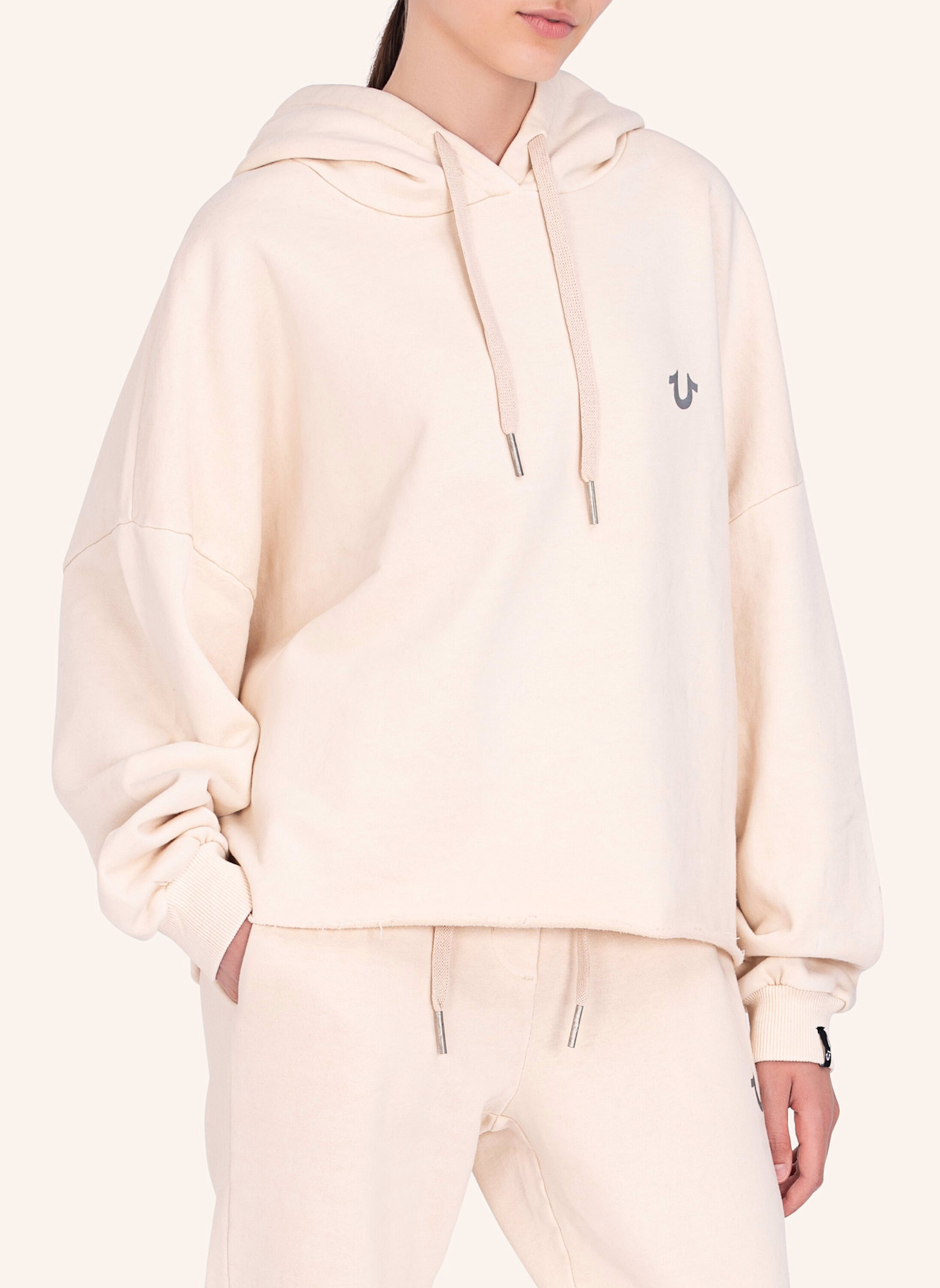 TRUE RELIGION Hoodie REFLECTIVE, Farbe: CREME (Bild 6)