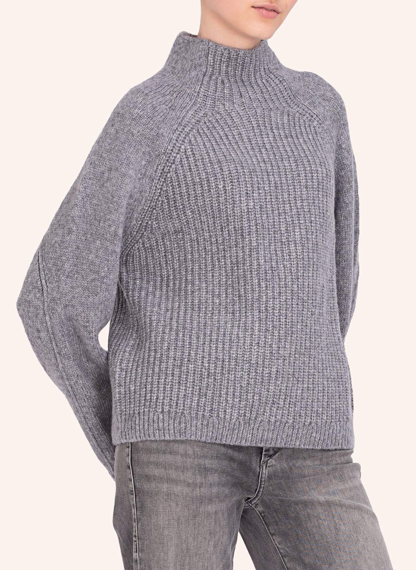 TRUE RELIGION Strickpullover TURTLE NECK, Farbe: GRAU (Bild 6)