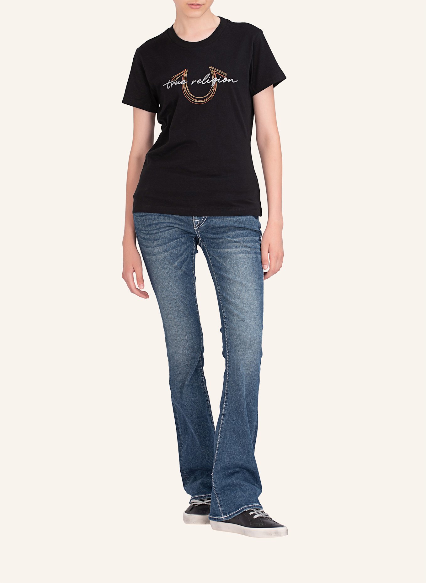 TRUE RELIGION T-Shirt MULTI STITCH, Farbe: SCHWARZ (Bild 9)