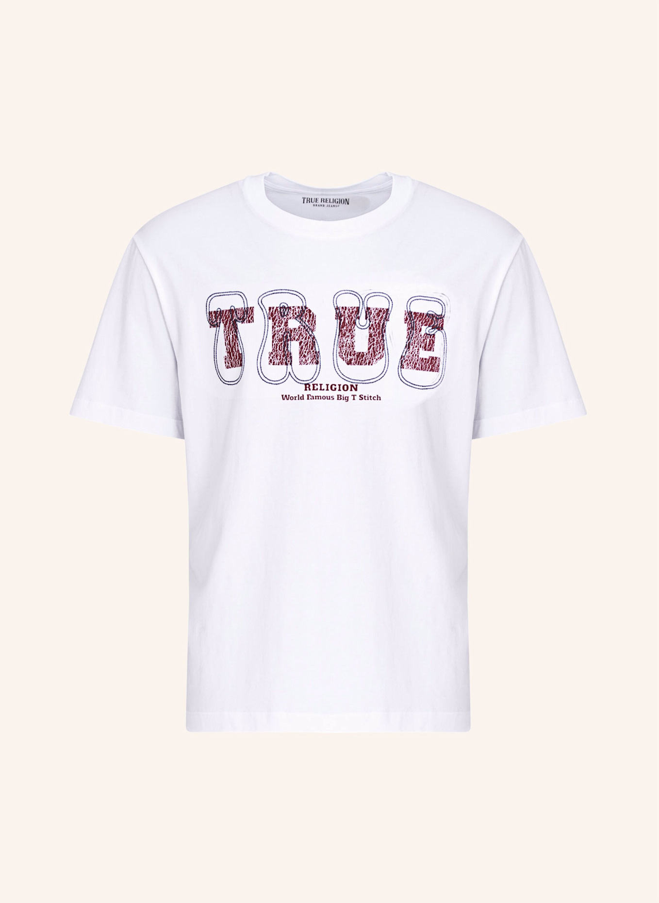 TRUE RELIGION T-Shirt SS TRUE STITCH, Farbe: WEISS (Bild 1)