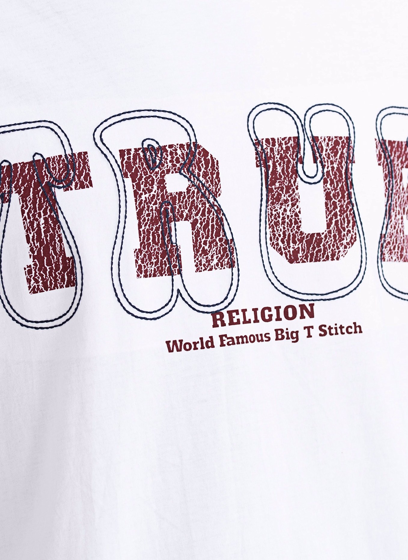 TRUE RELIGION T-Shirt SS TRUE STITCH, Farbe: WEISS (Bild 10)