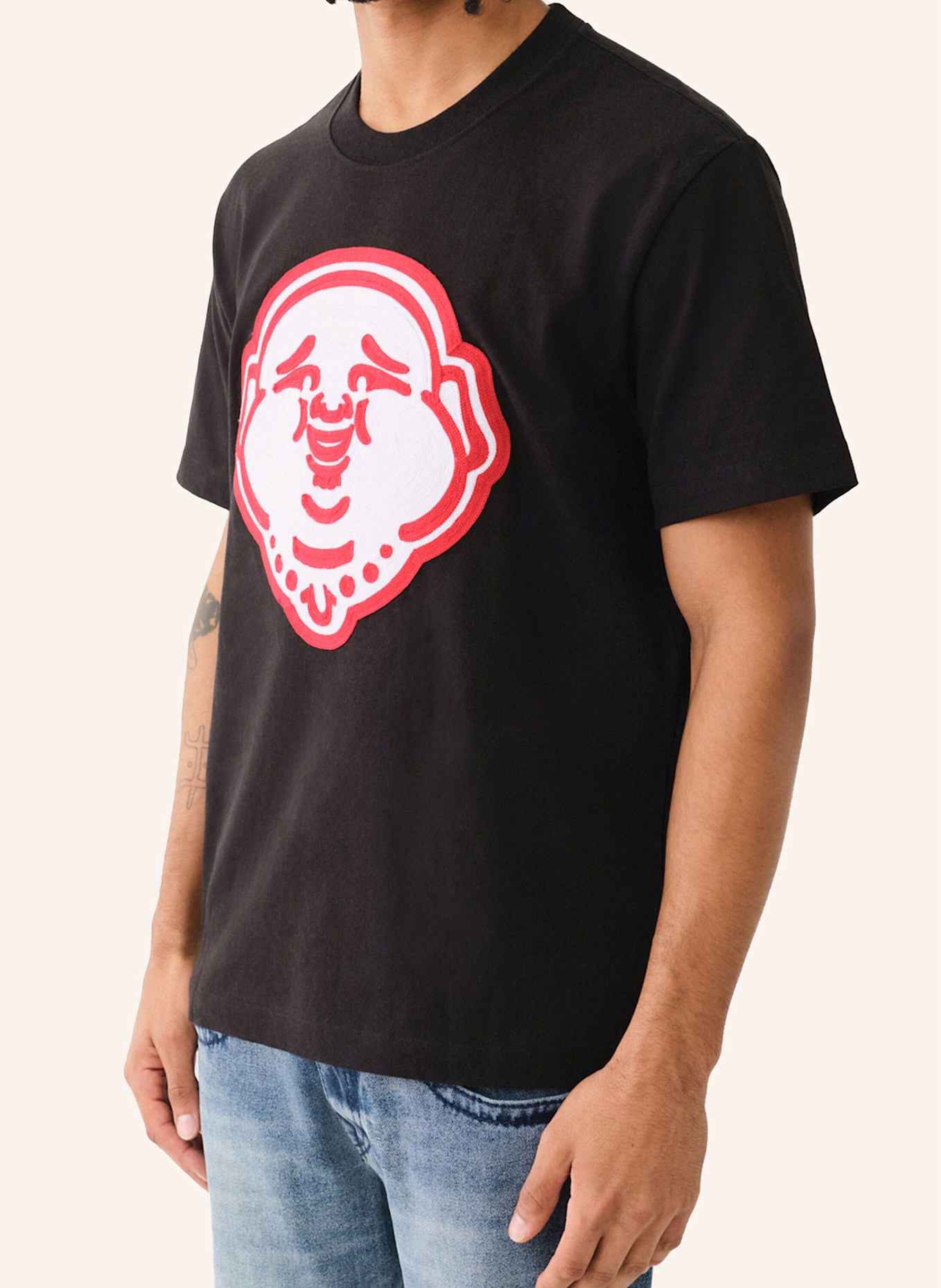 TRUE RELIGION T-Shirt BUDDHA FACE, Farbe: SCHWARZ (Bild 4)