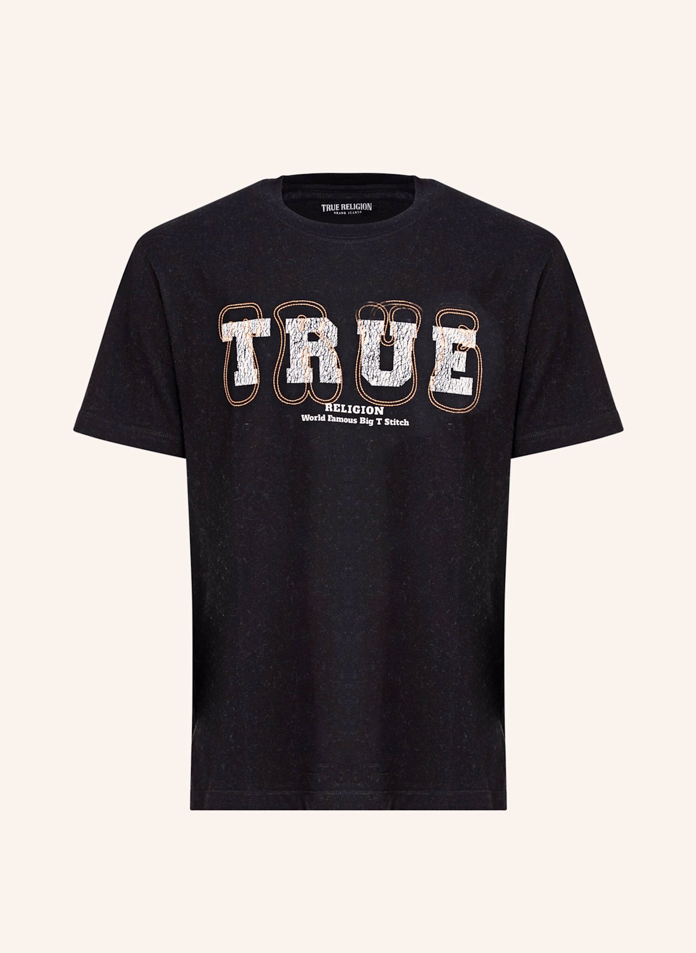 TRUE RELIGION T-Shirt SS TRUE STITCH, Farbe: SCHWARZ (Bild 1)