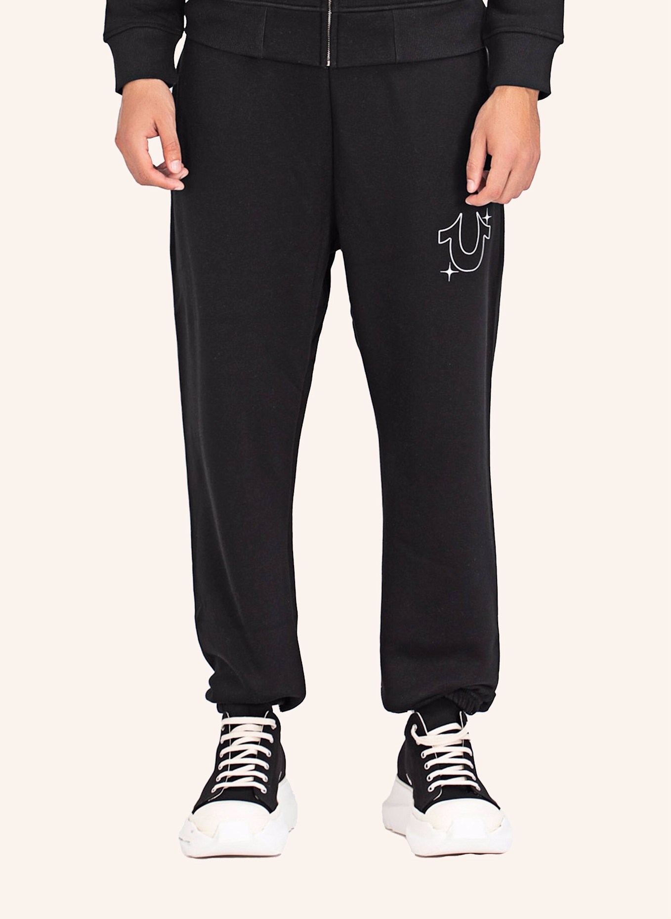 TRUE RELIGION Jogginghose STAR, Farbe: SCHWARZ (Bild 3)