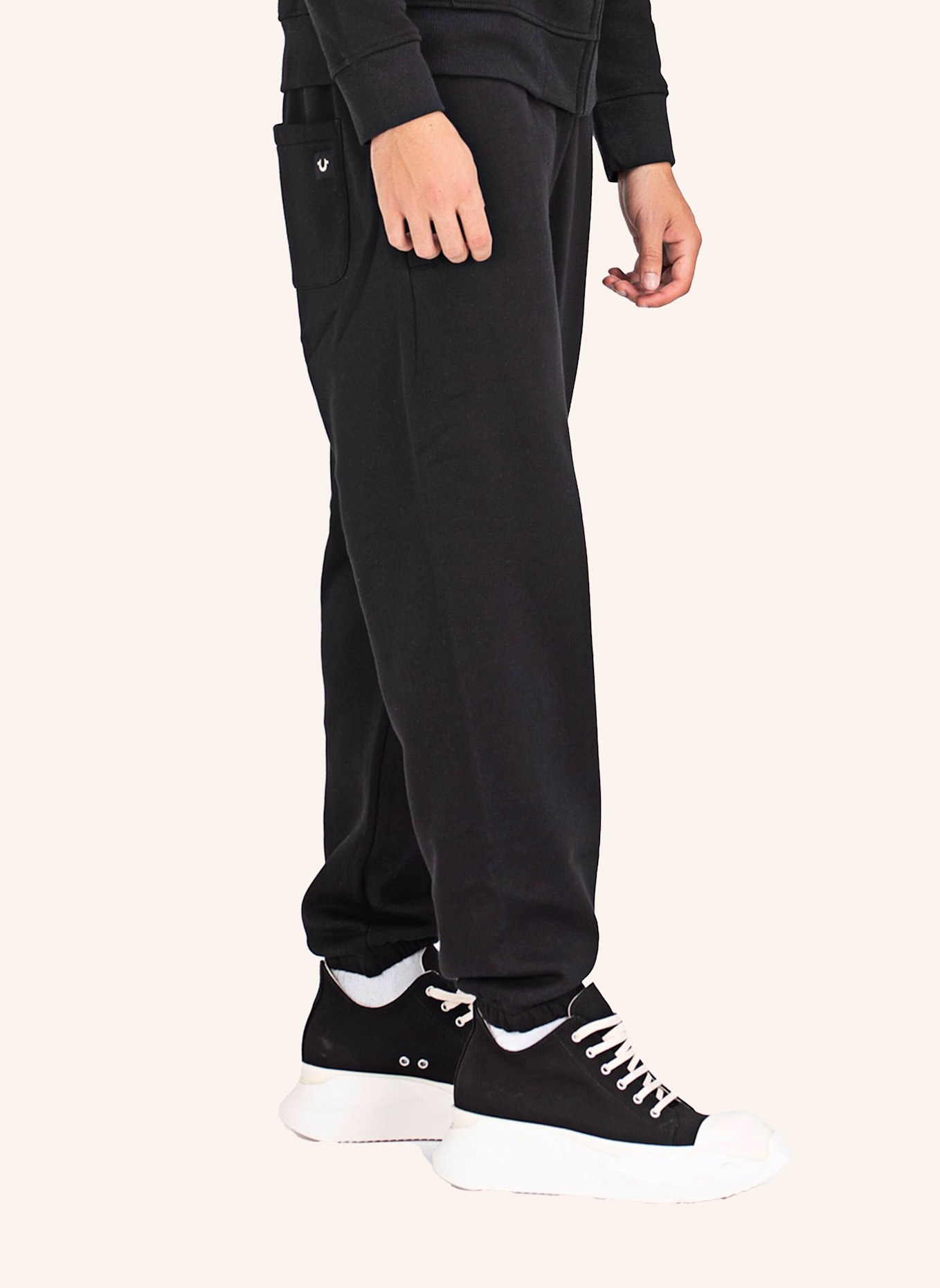 TRUE RELIGION Jogginghose STAR, Farbe: SCHWARZ (Bild 6)