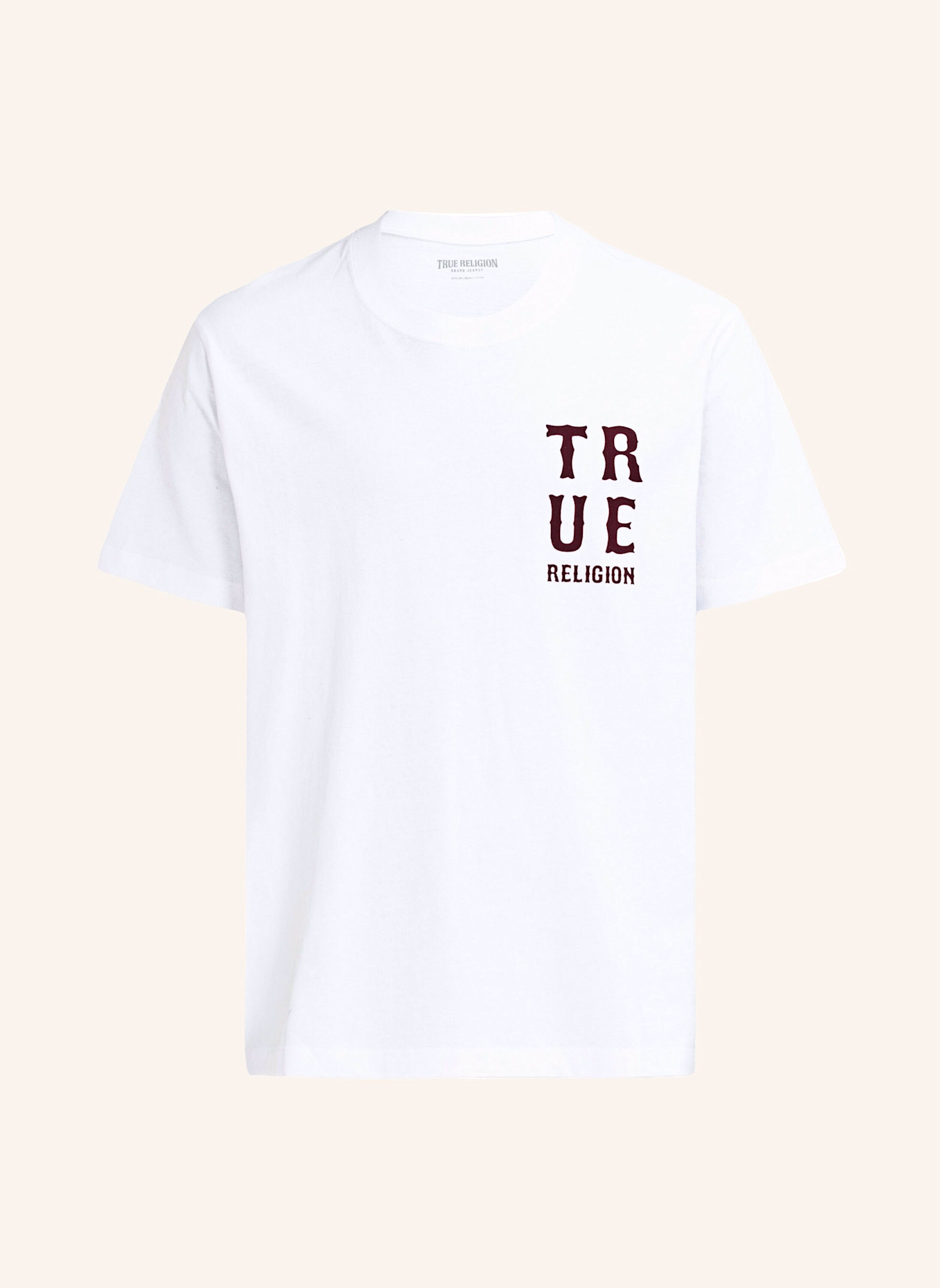 TRUE RELIGION T-Shirt WESTERN FLOCK, Farbe: WEISS (Bild 1)