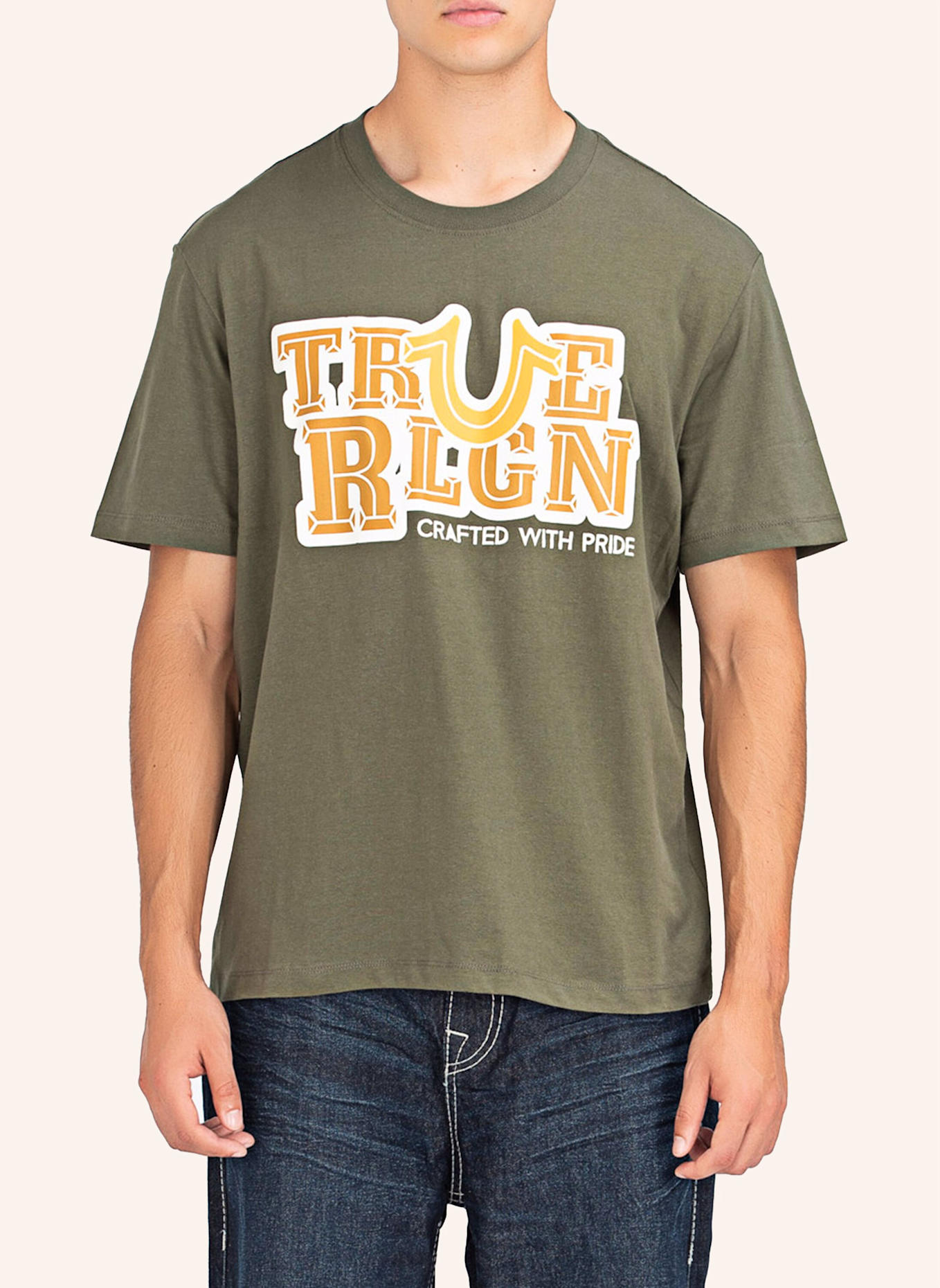 TRUE RELIGION T-Shirt DENSITY, Farbe: OLIV (Bild 3)