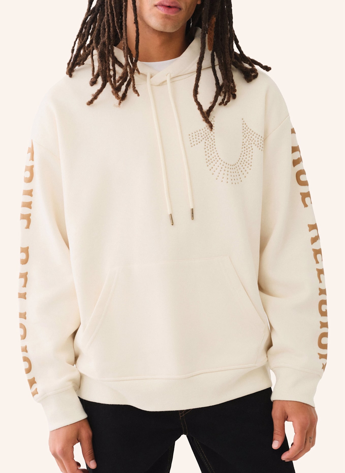 TRUE RELIGION Hoodie mit Nieten, Farbe: WEISS (Bild 3)