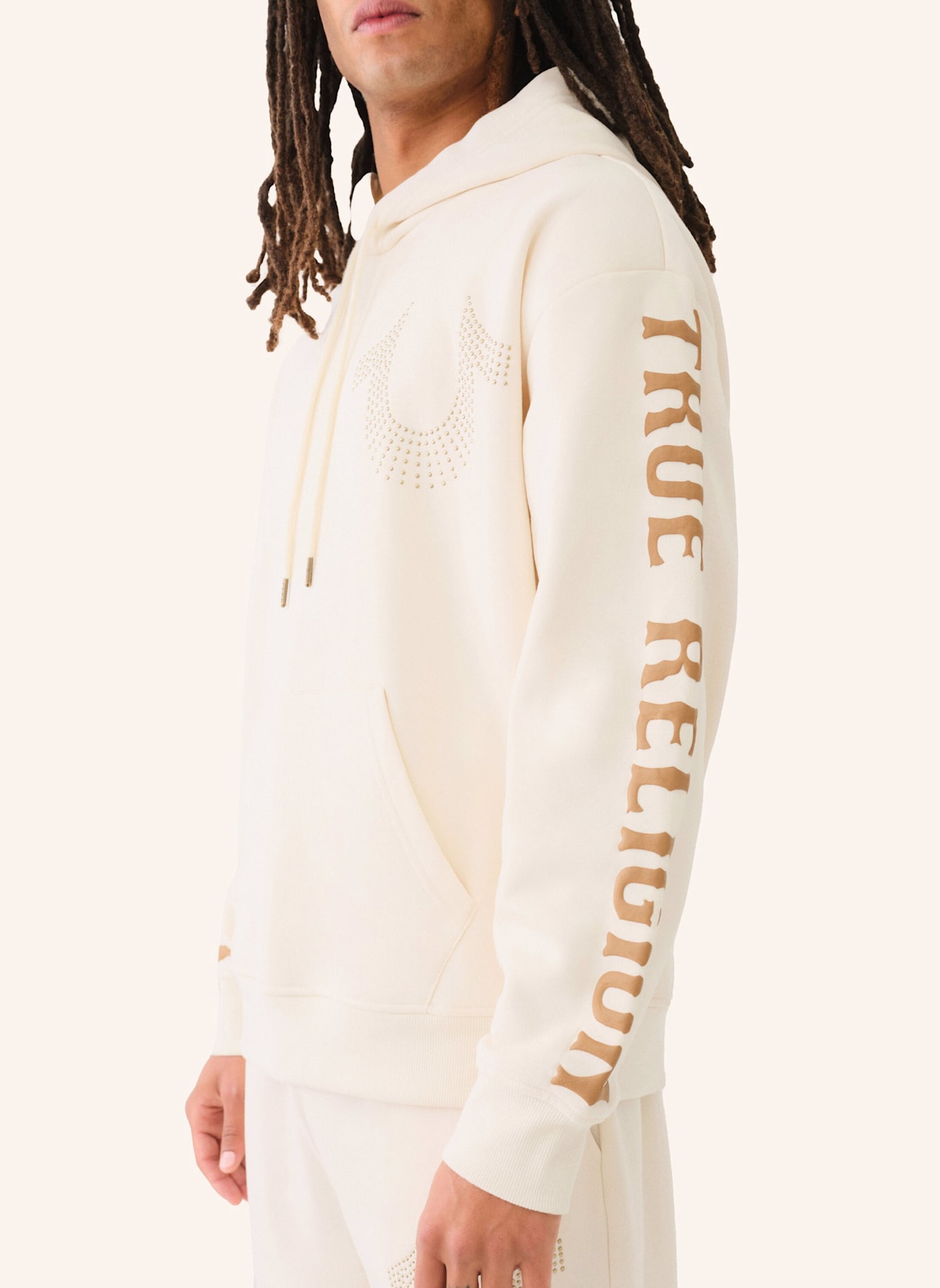 TRUE RELIGION Hoodie mit Nieten, Farbe: WEISS (Bild 4)