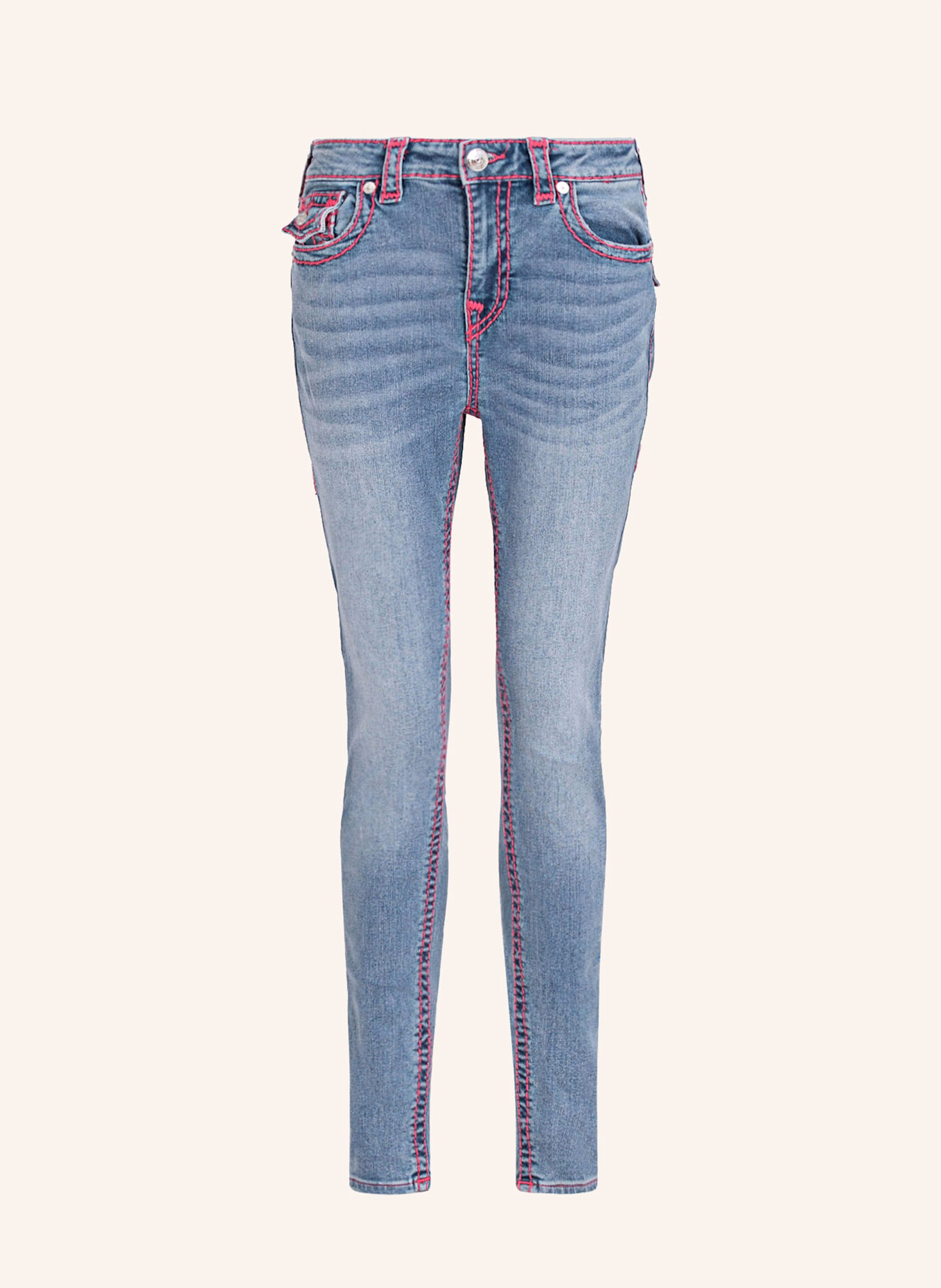 TRUE RELIGION Skinny Jeans JENNIE SUPER T, Farbe: HELLBLAU (Bild 1)