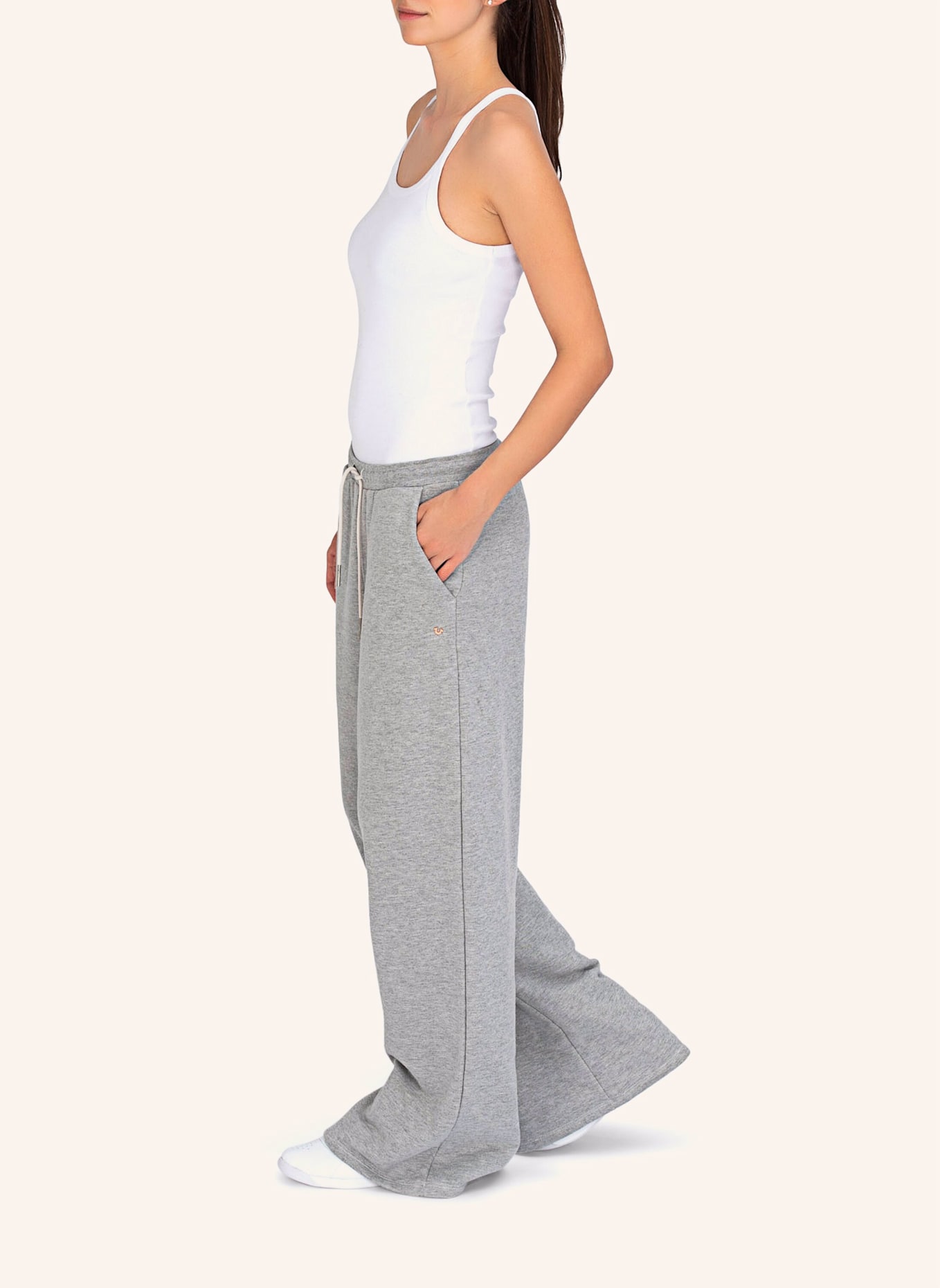 TRUE RELIGION Sweatpant WIDE LEG, Farbe: GRAU (Bild 5)