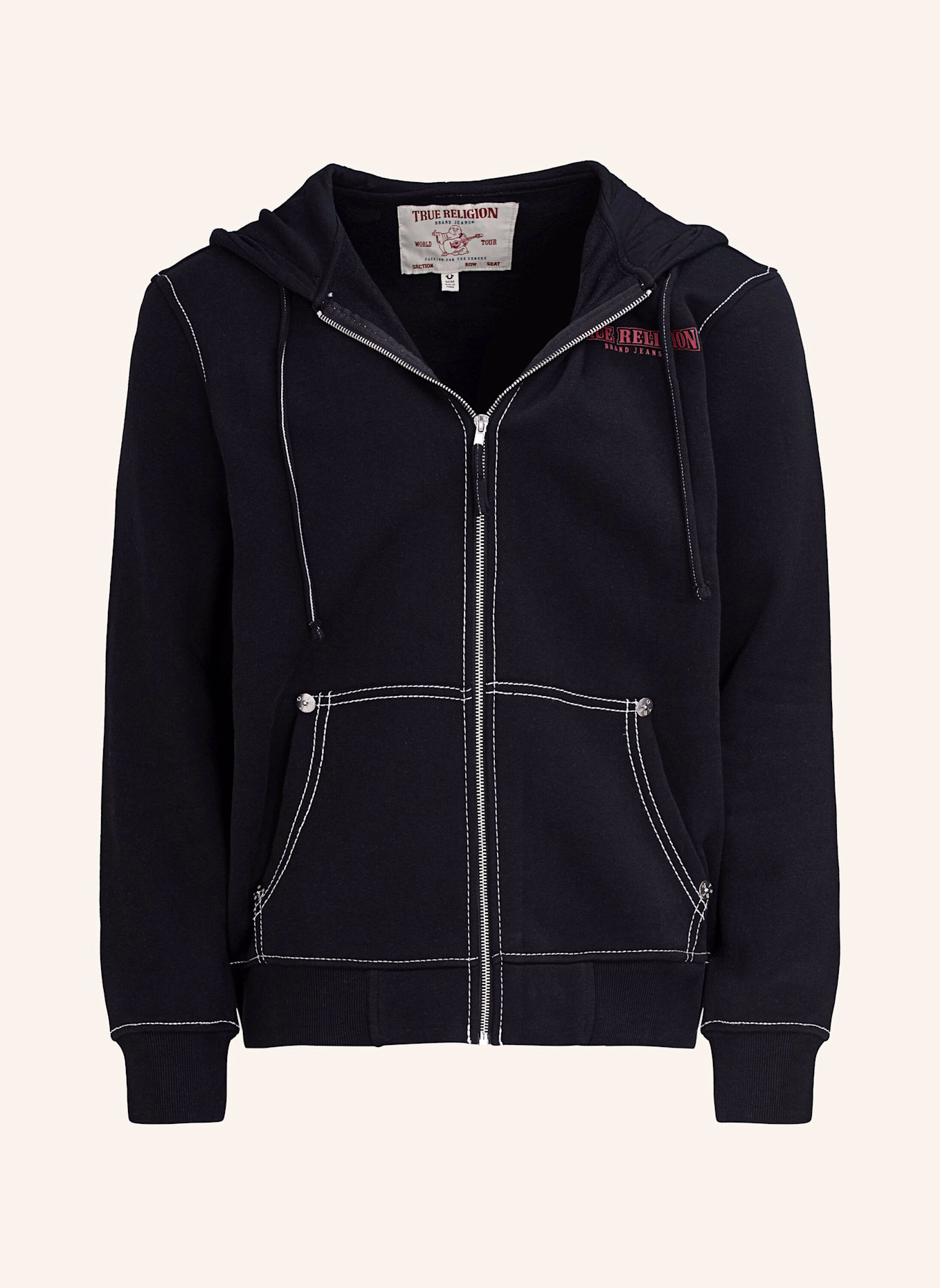 TRUE RELIGION Hoodie Big T, Farbe: SCHWARZ (Bild 1)