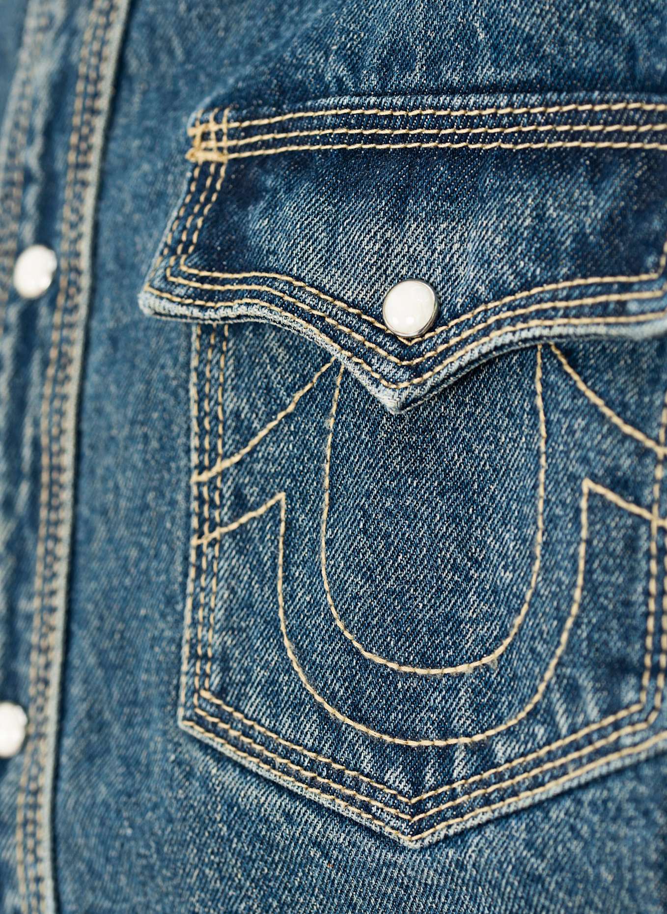 TRUE RELIGION Jeanshemd ROCKY, Farbe: BLAU (Bild 7)