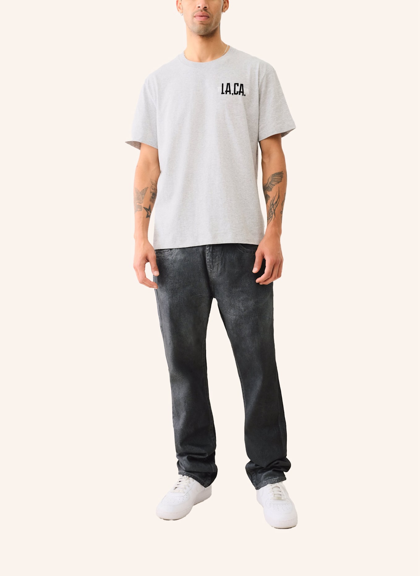 TRUE RELIGION T-Shirt: HELLGRAU