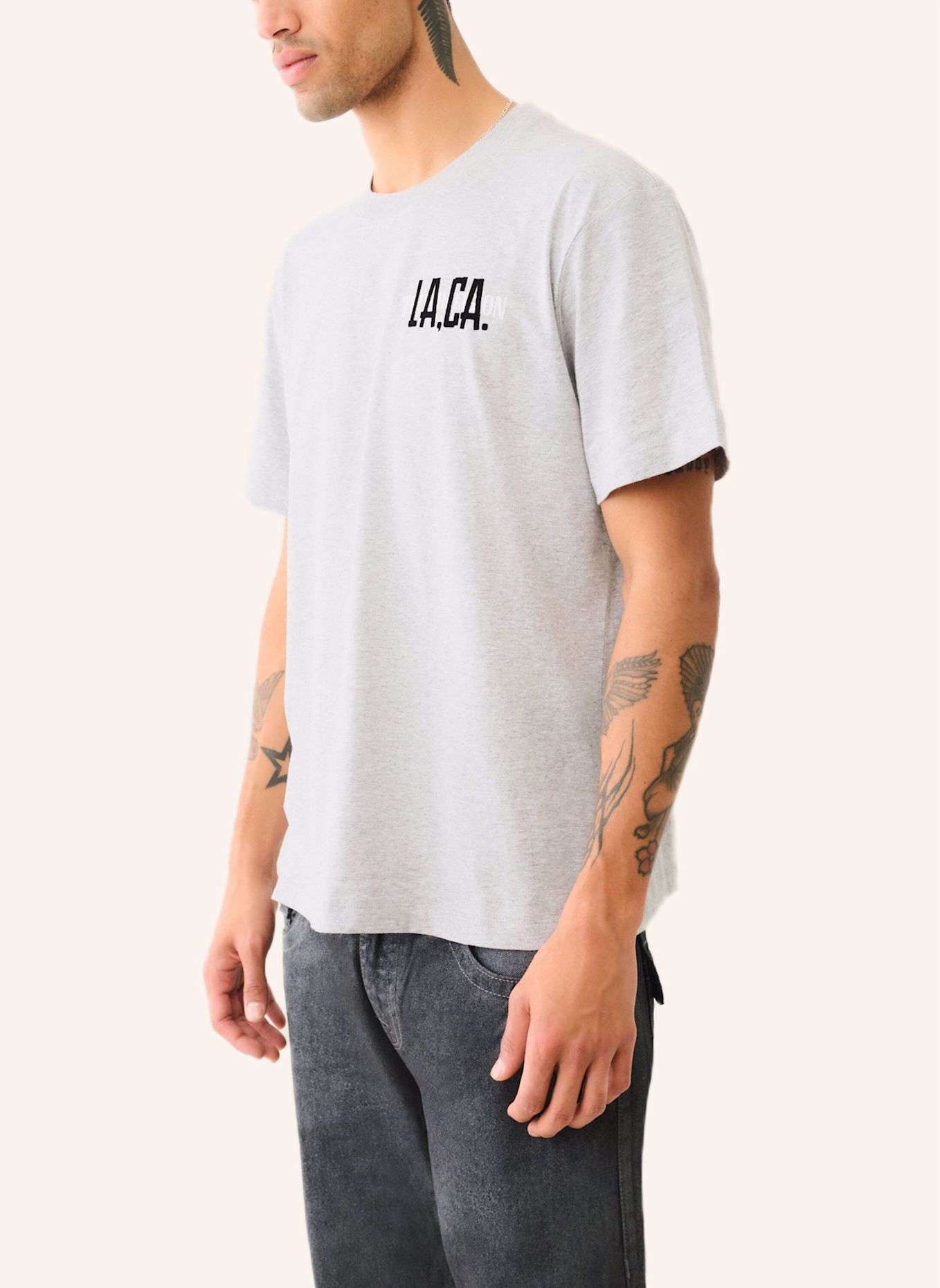 TRUE RELIGION T-Shirt: HELLGRAU