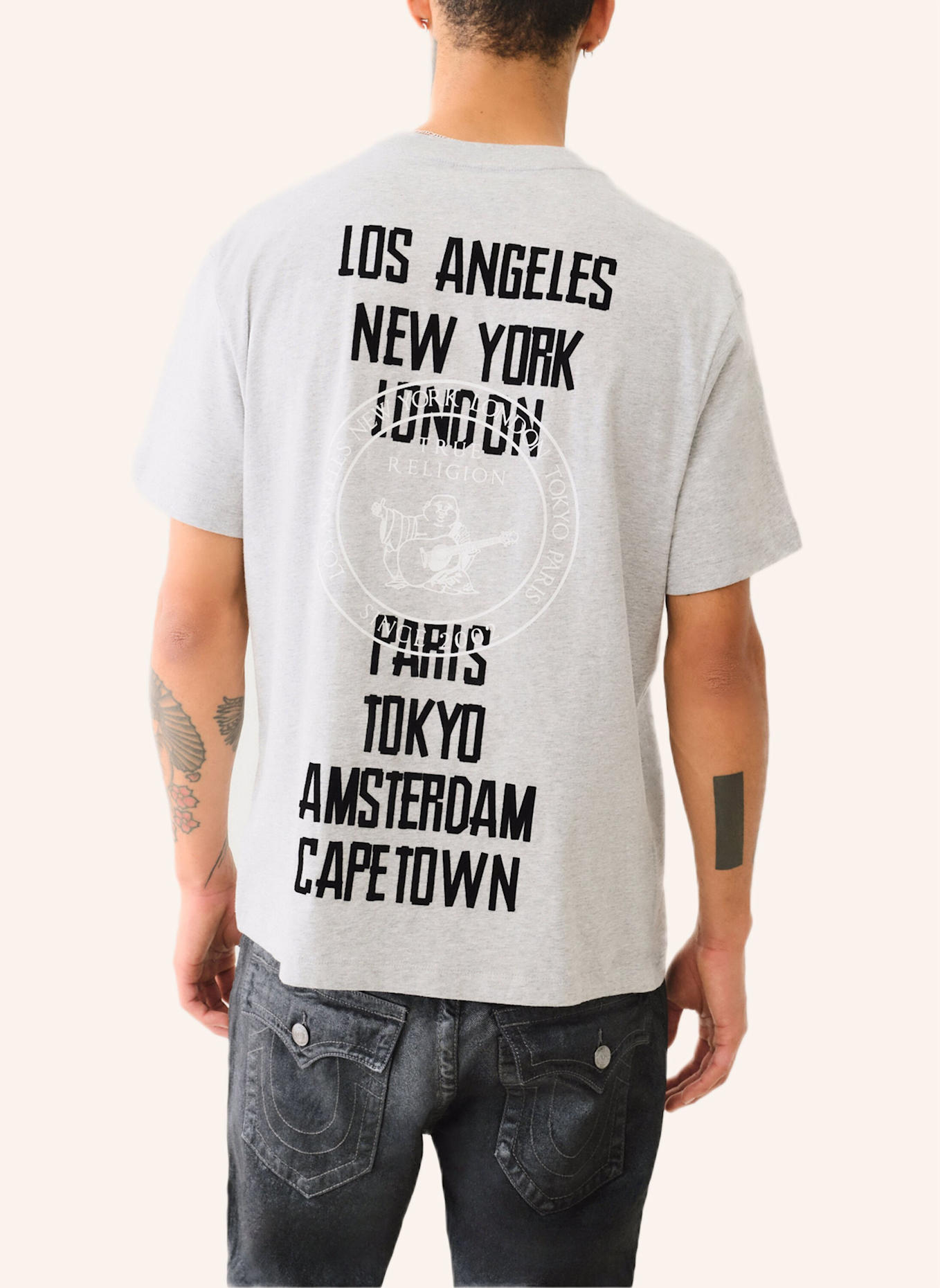TRUE RELIGION T-Shirt: HELLGRAU