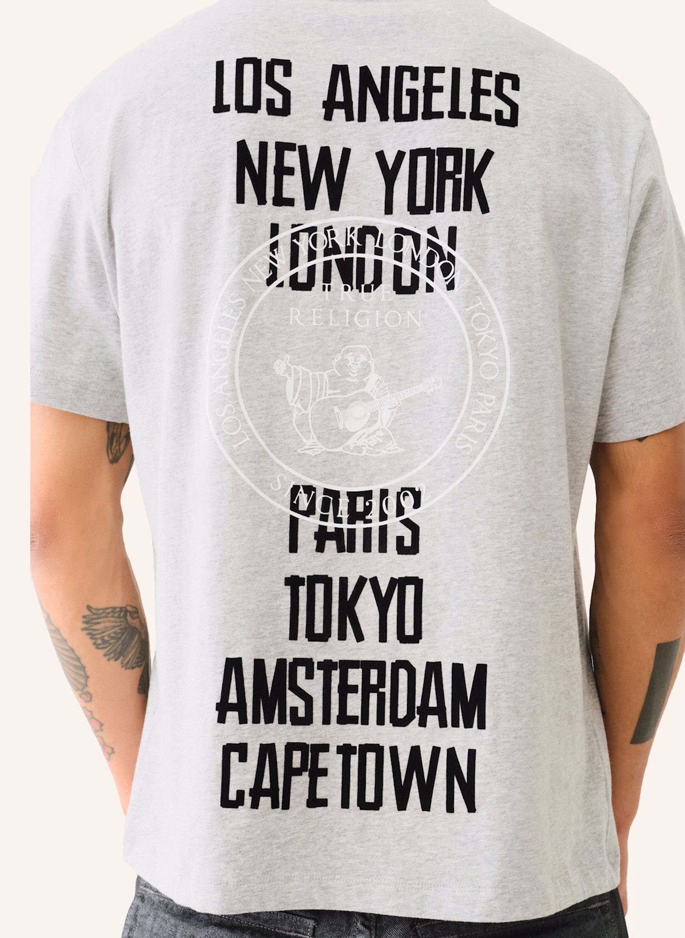 TRUE RELIGION T-Shirt: HELLGRAU