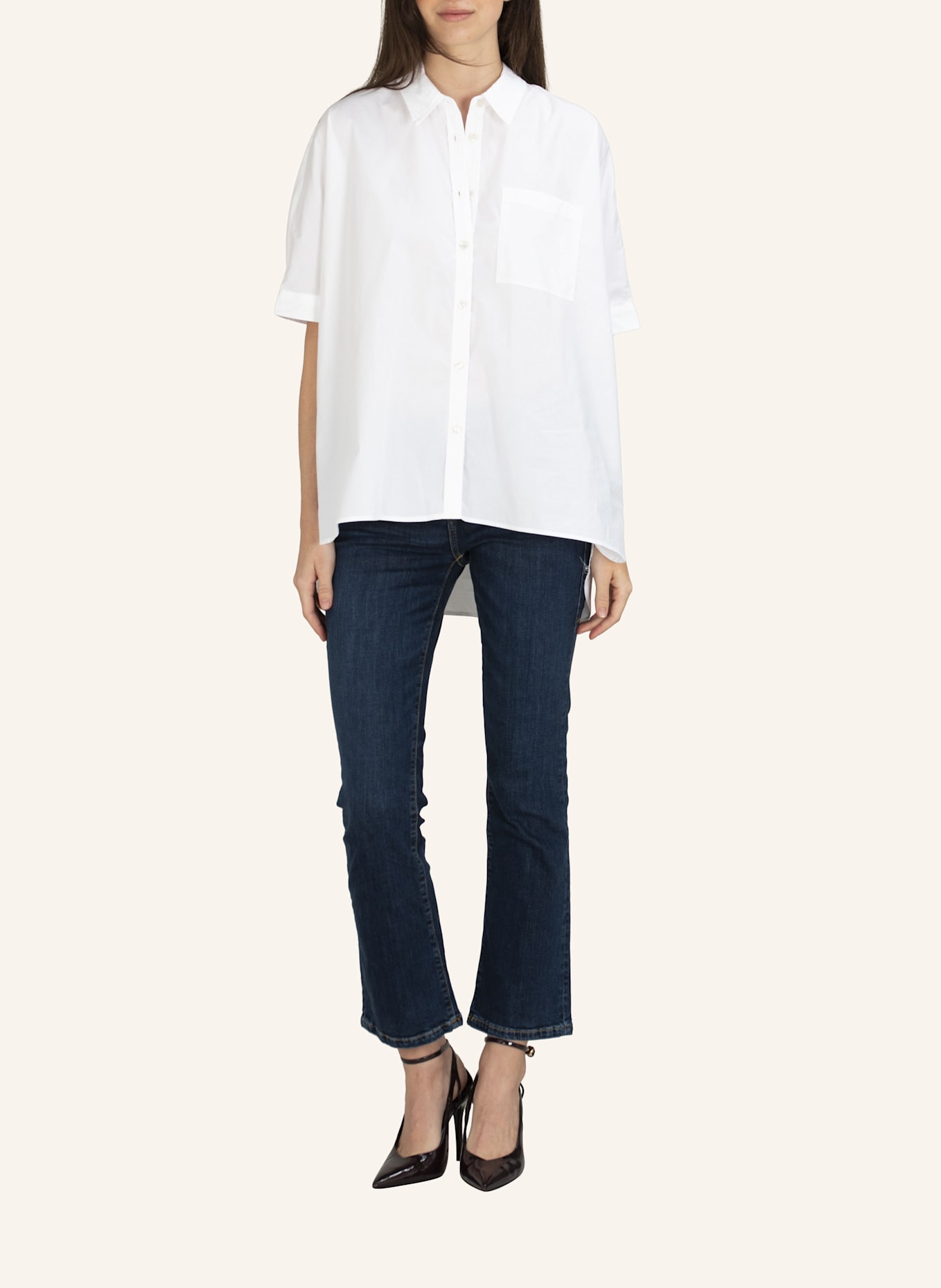 TRUE RELIGION Bluse Oversized: WEISS